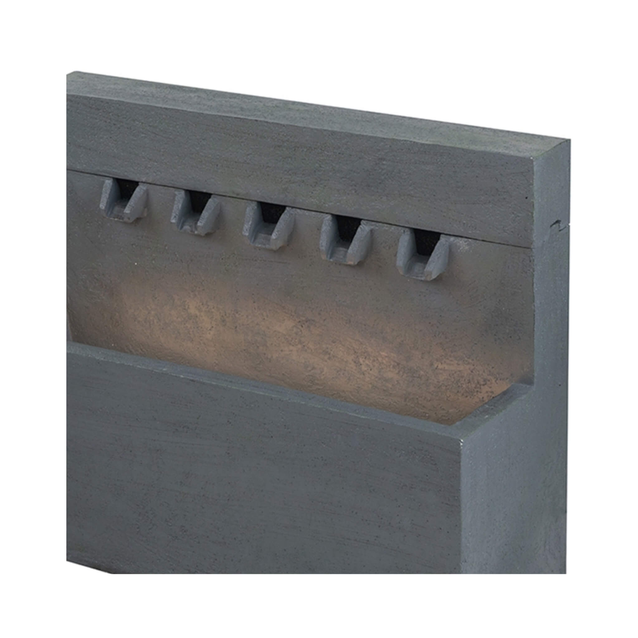Alora Premium Outdoor Contemporary Modern Rectanglar Decorative Water Fountain, Gray (SAK09215)