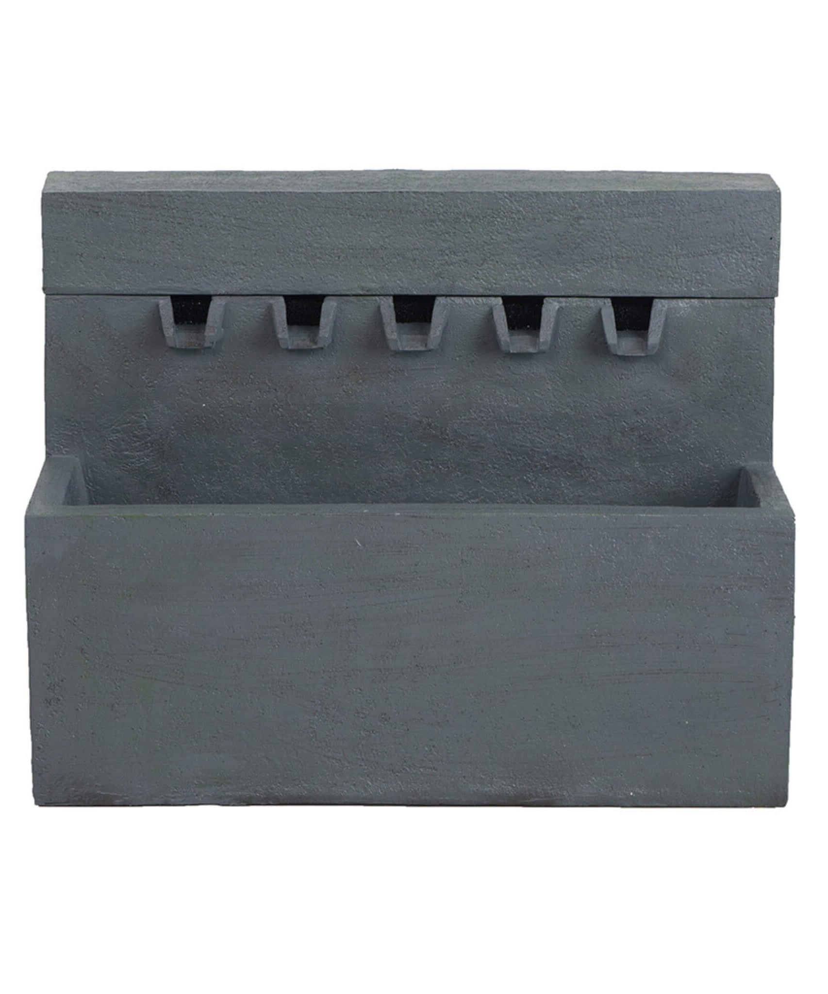 Alora Premium Outdoor Contemporary Modern Rectanglar Decorative Water Fountain, Gray (SAK09215)