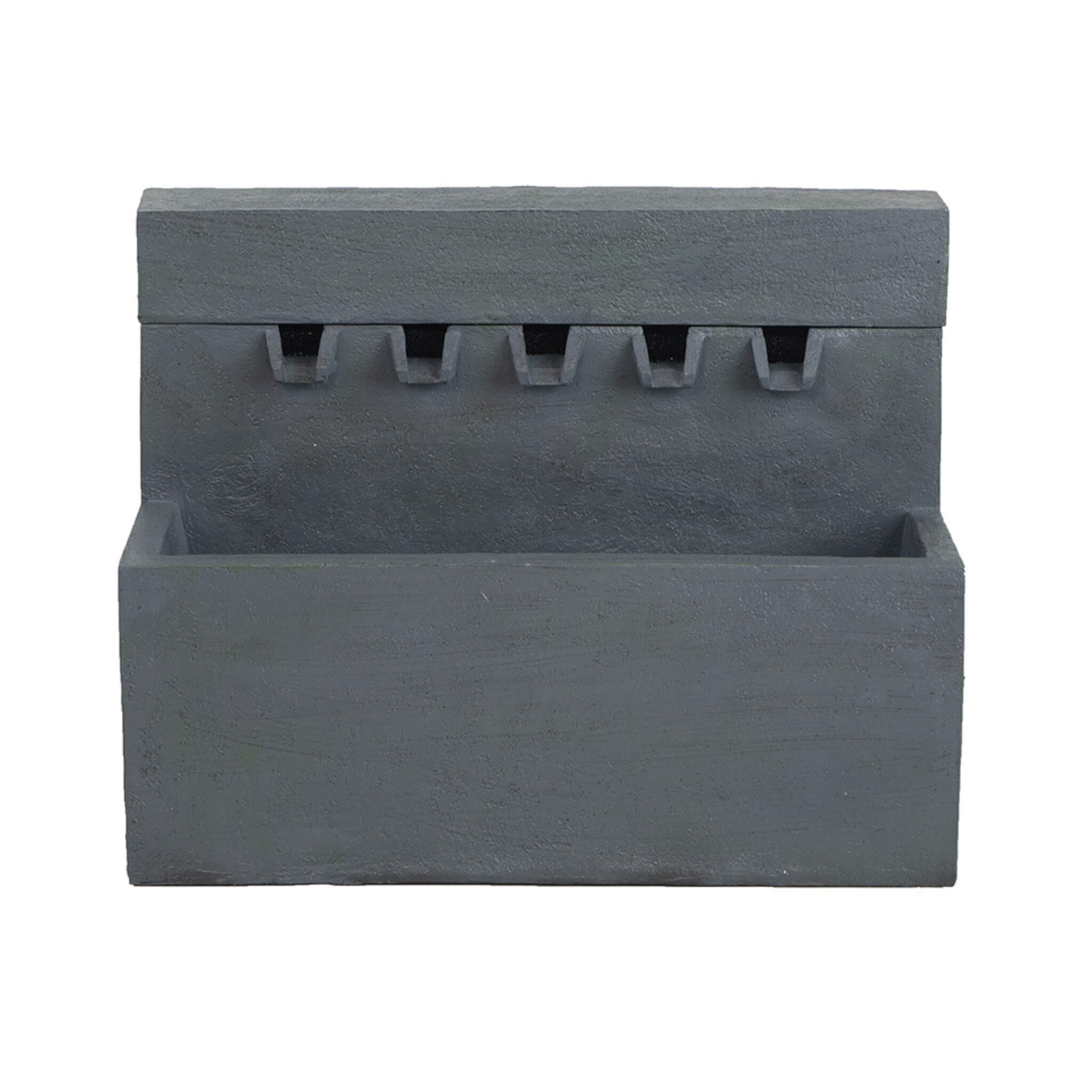 Alora Premium Outdoor Contemporary Modern Rectanglar Decorative Water Fountain, Gray (SAK09215)