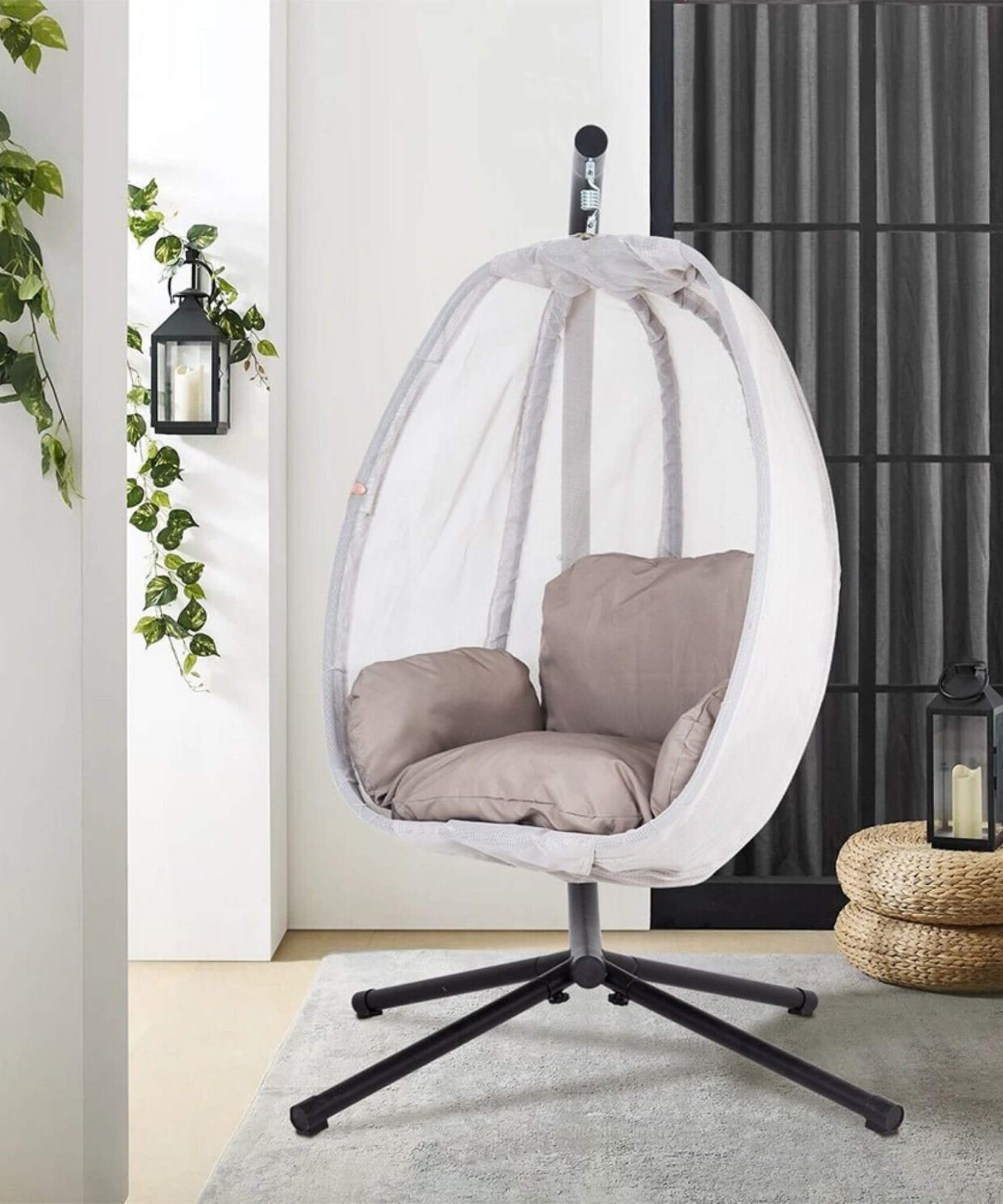 Alora Premium 70-Inch Outdoor Hammock Egg Swing Chair With Stand (SAK42317)