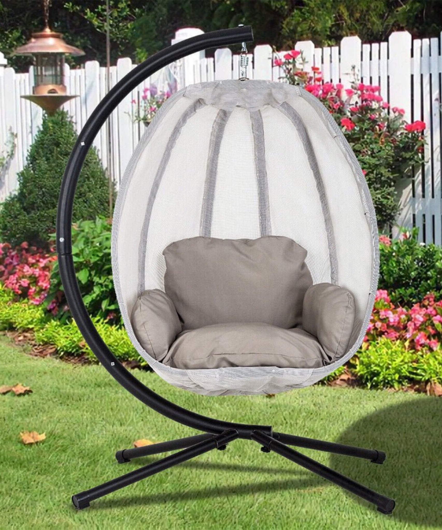 Alora Premium 70-Inch Outdoor Hammock Egg Swing Chair With Stand (SAK42317)