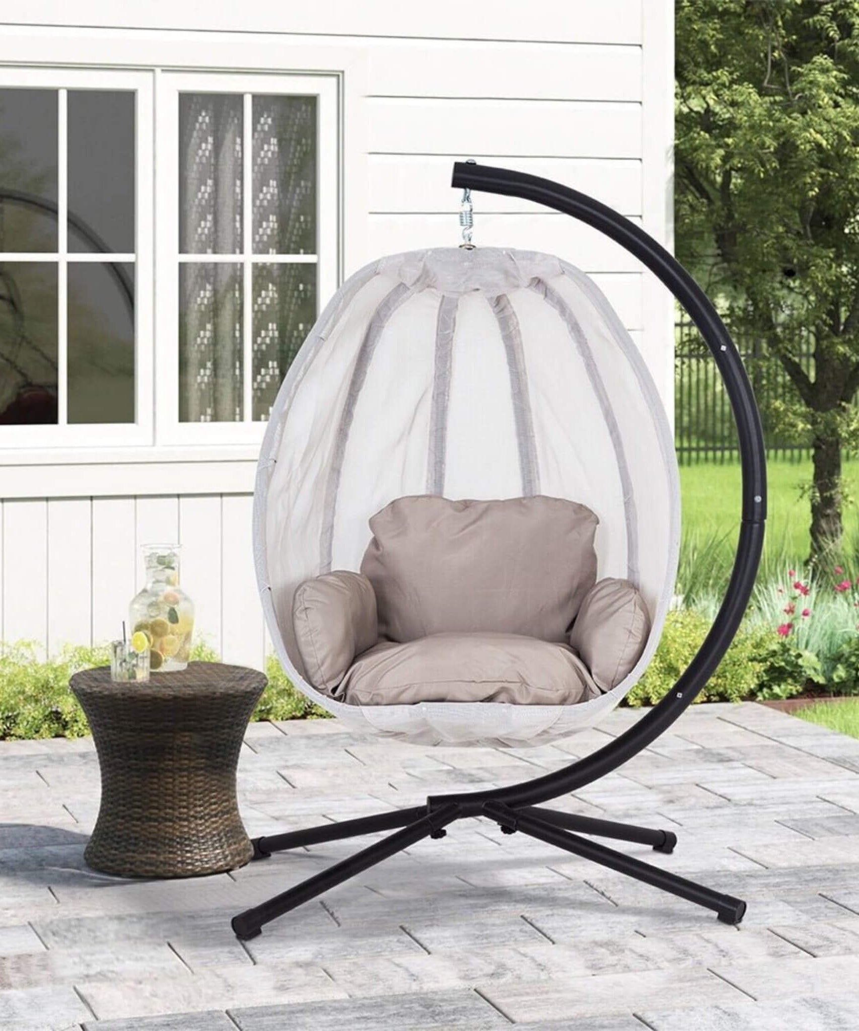 Alora Premium 70-Inch Outdoor Hammock Egg Swing Chair With Stand (SAK42317)
