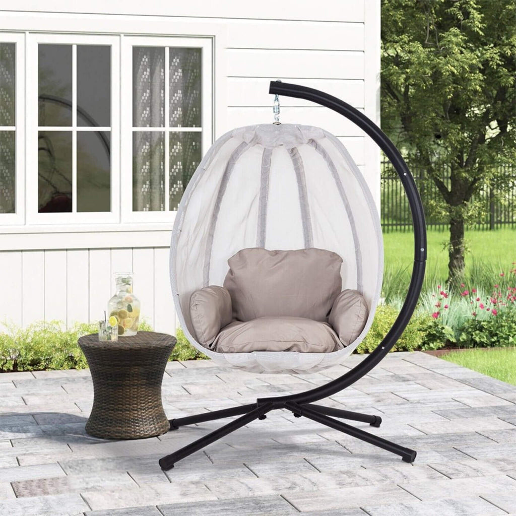 Alora Premium 70-Inch Outdoor Hammock Egg Swing Chair With Stand (SAK42317)