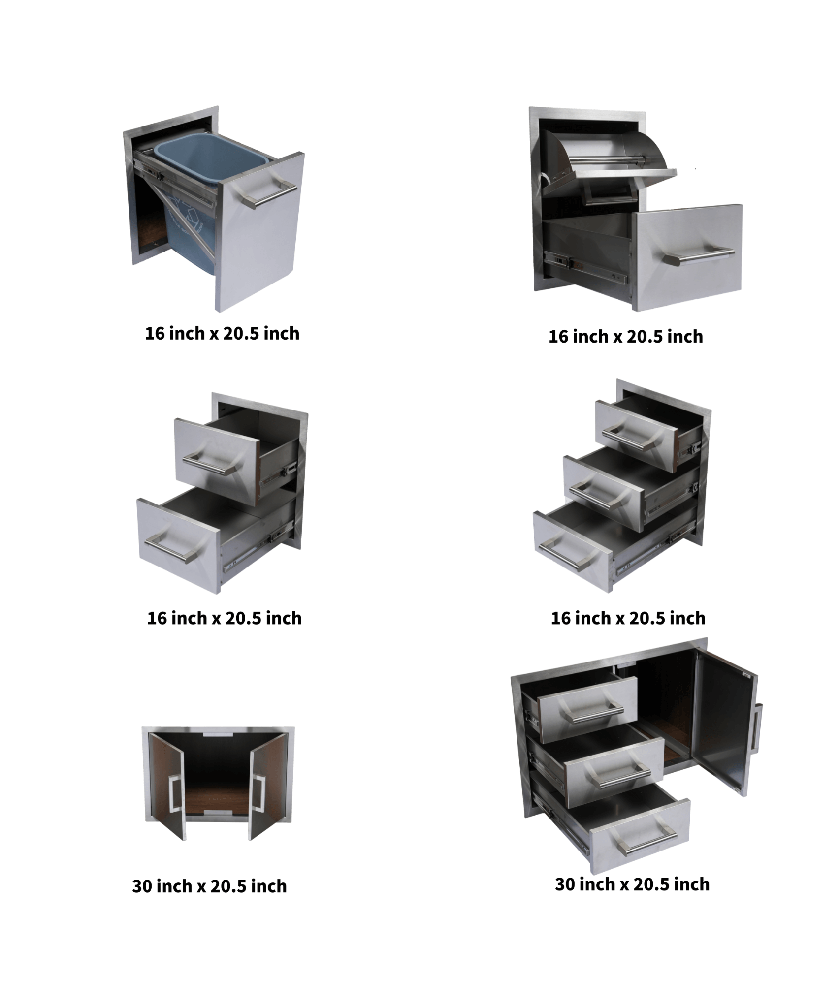 Premium Outdoor Kitchen With 32-Inch 60K BTU Built-In Stainless Steel LPG Gas Grill, Door And Drawer Combo And Stainless Steel Ice Box (SAK98661)