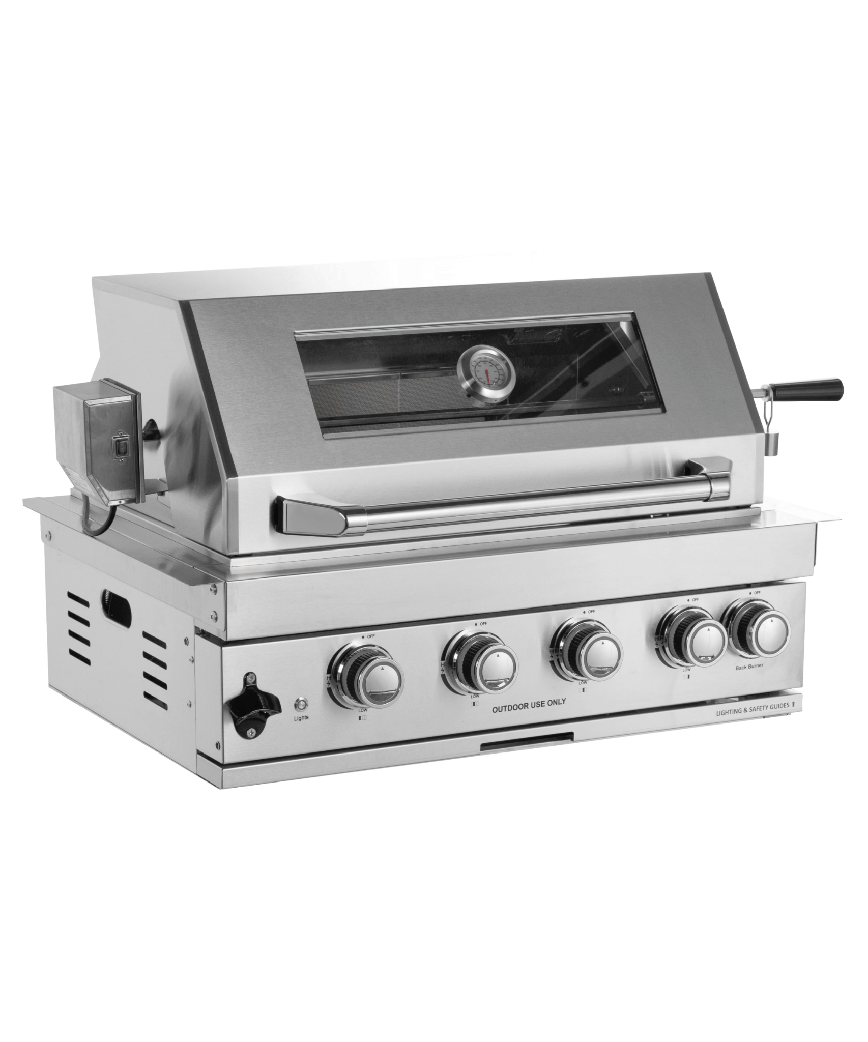 Premium Outdoor Kitchen With 32-Inch 60K BTU Built-In Stainless Steel LPG Gas Grill, Door And Drawer Combo And Stainless Steel Ice Box (SAK98661)