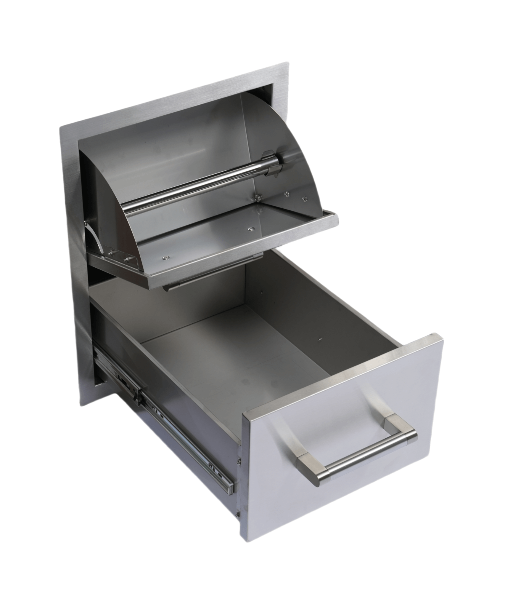 Premium Outdoor Kitchen With 32-Inch 60K BTU Built-In Stainless Steel LPG Gas Grill, Door And Drawer Combo And Stainless Steel Ice Box (SAK98661)