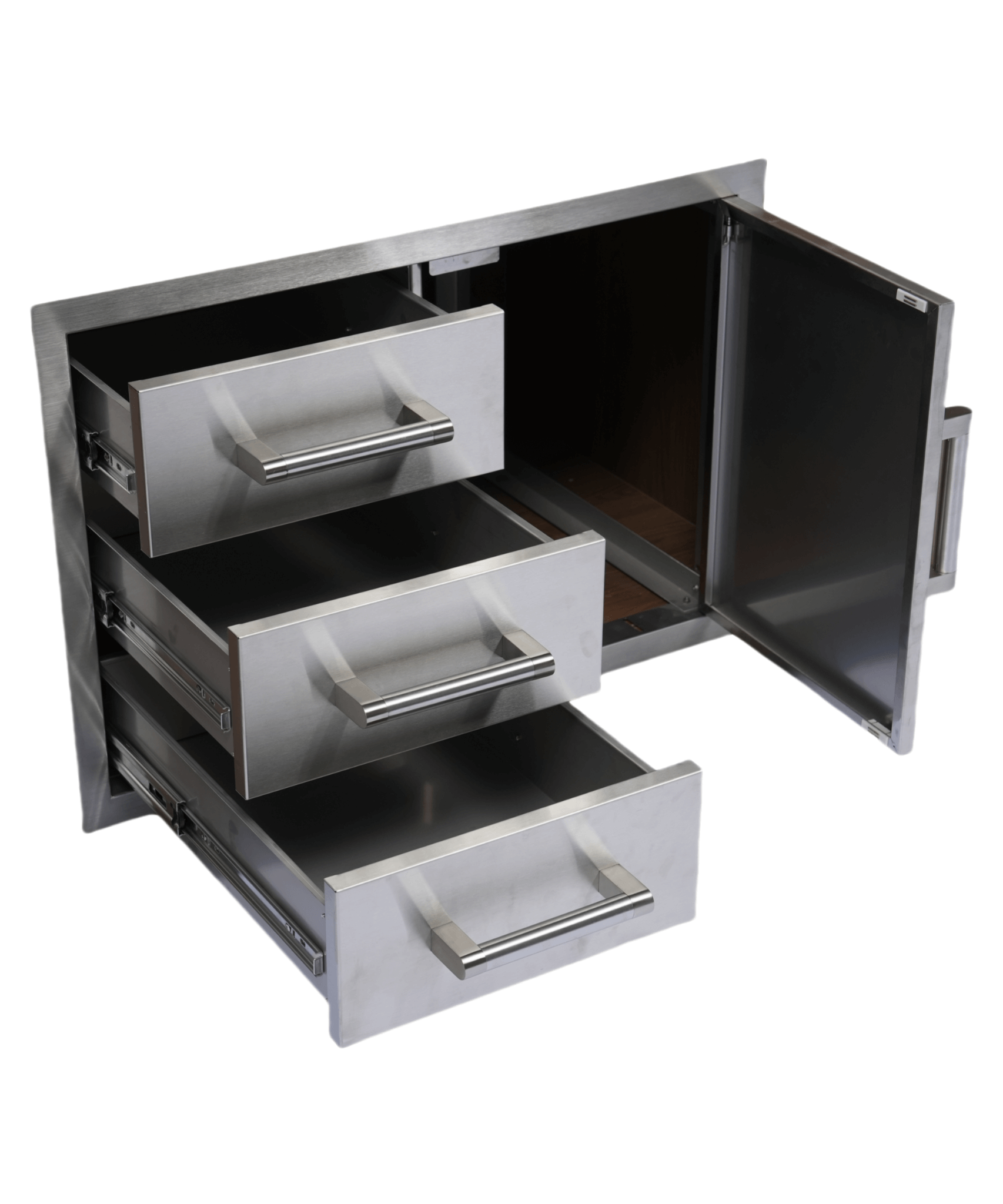 Premium Outdoor Kitchen With 32-Inch 60K BTU Built-In Stainless Steel LPG Gas Grill, Door And Drawer Combo And Stainless Steel Ice Box (SAK98661)