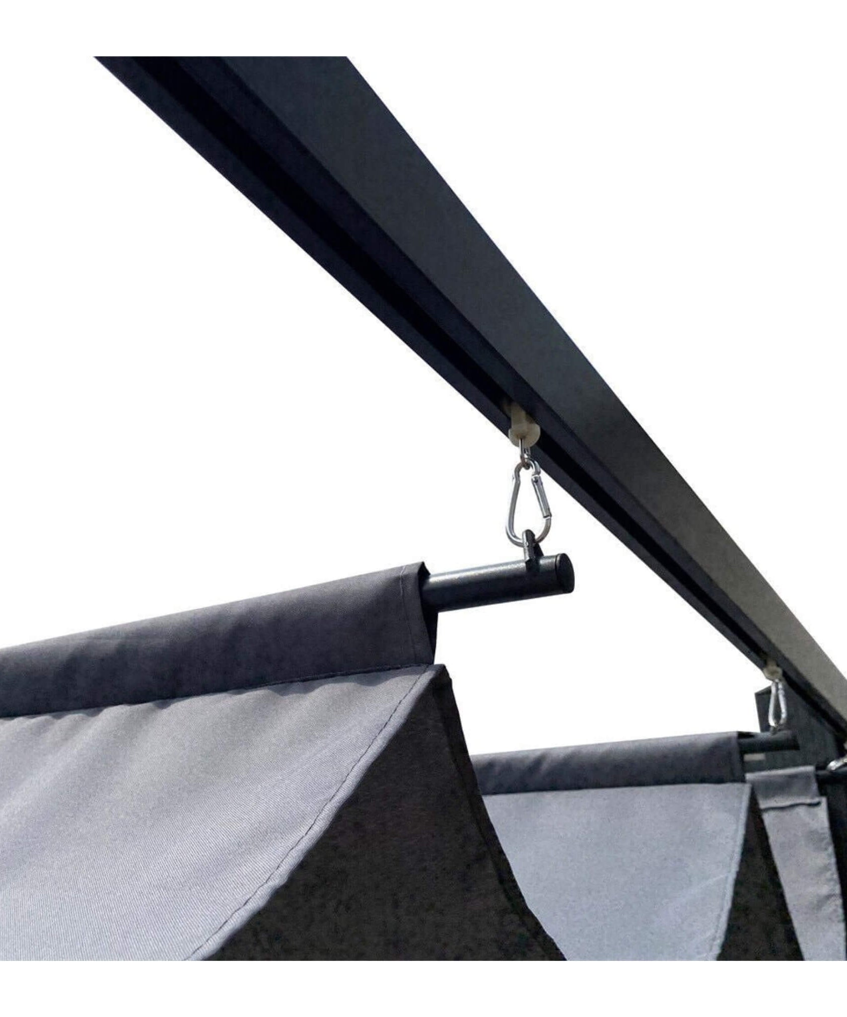[10X13FT] Alora Premium Outdoor Patio Retractable Pergola With Canopy (SAK01864)