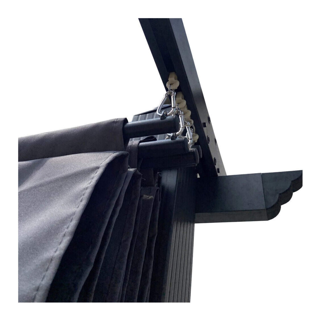 [10X13FT] Alora Premium Outdoor Patio Retractable Pergola With Canopy (SAK01864)