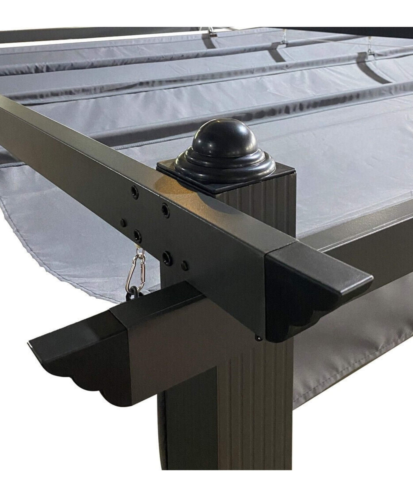 [10X13FT] Alora Premium Outdoor Patio Retractable Pergola With Canopy (SAK01864)