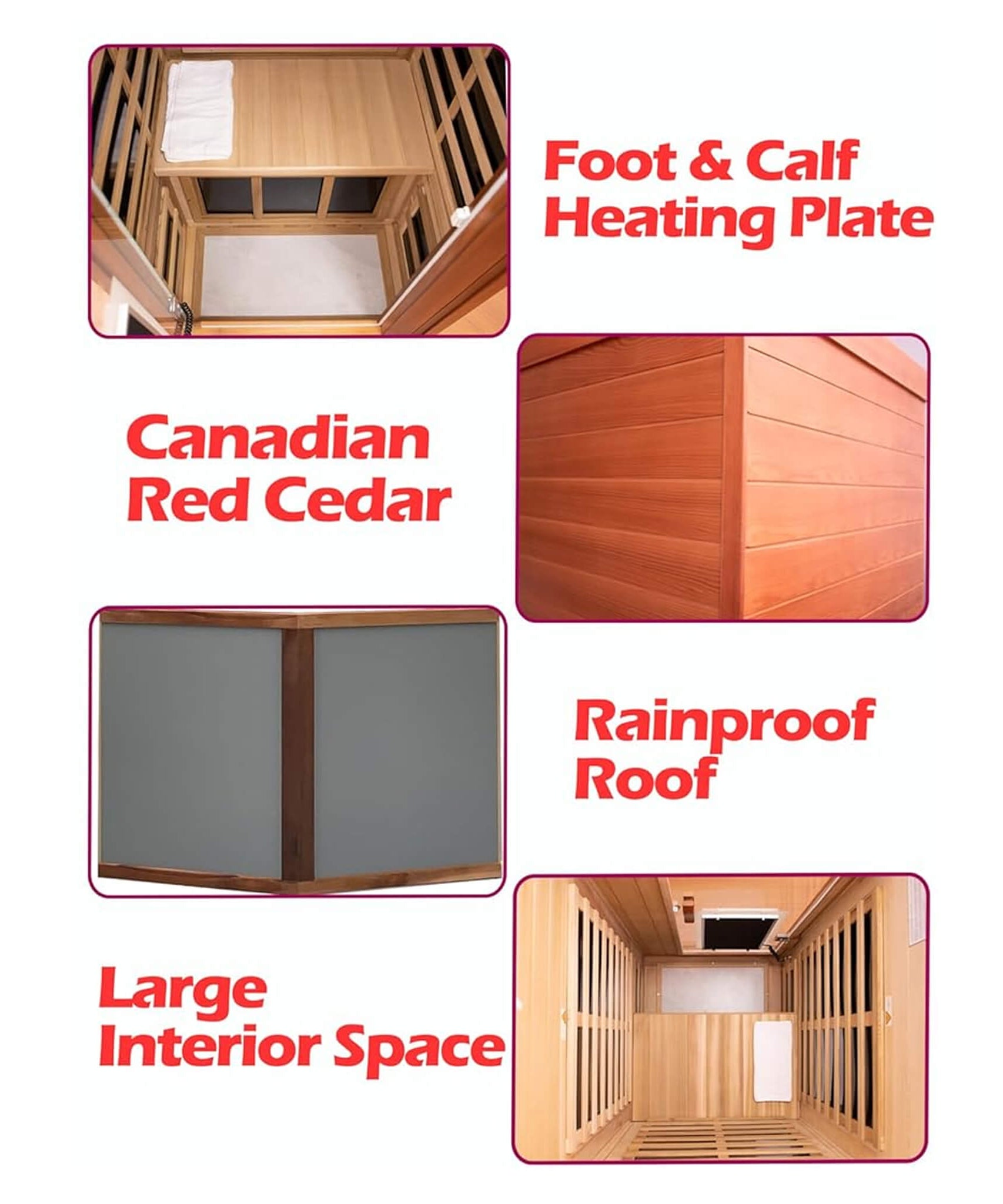 Thermora Xyra Premium 1-Person Outdoor Red Cedar Infrared Sauna With Low EMF, Chromotherapy And Bluetooth (SAK32783)