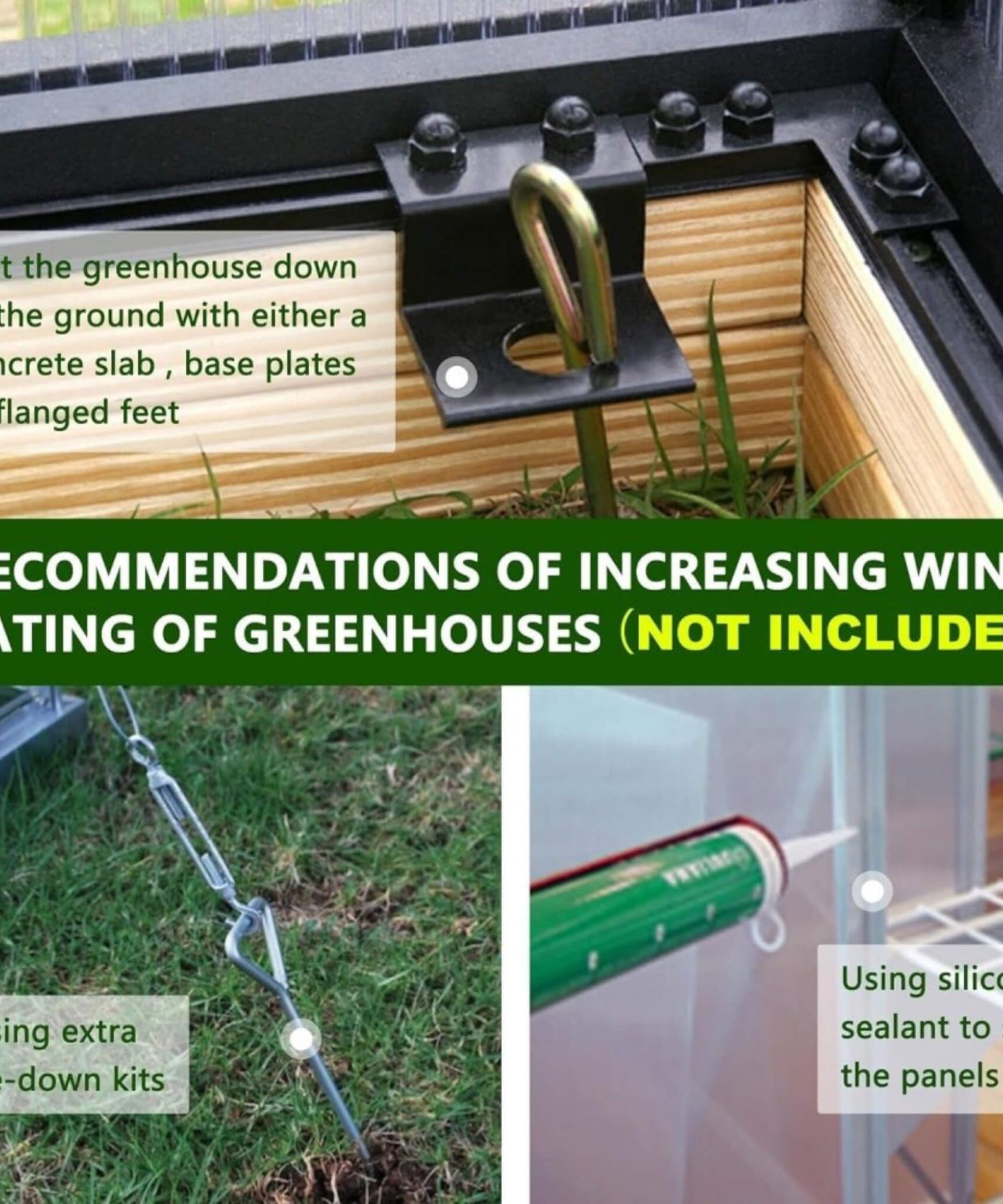 [06X12FT] Premium Polycarbonate Gray Walk-In Greenhouse Kit With Adjustable Vent And Lockable Door (SAK35264)