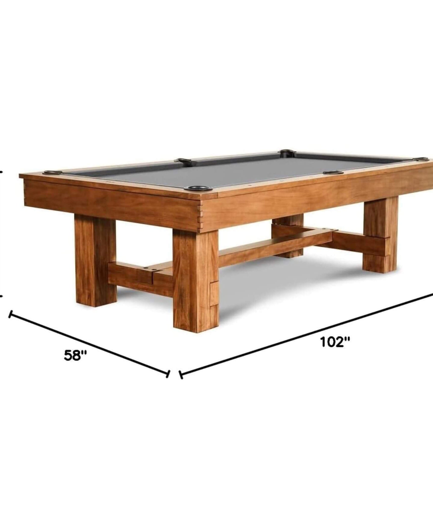 8FT Premium Professional Presli Slate Native Acacia Solid Wood Billiard Pool Table With Custom Table Cloth (SAK90428)
