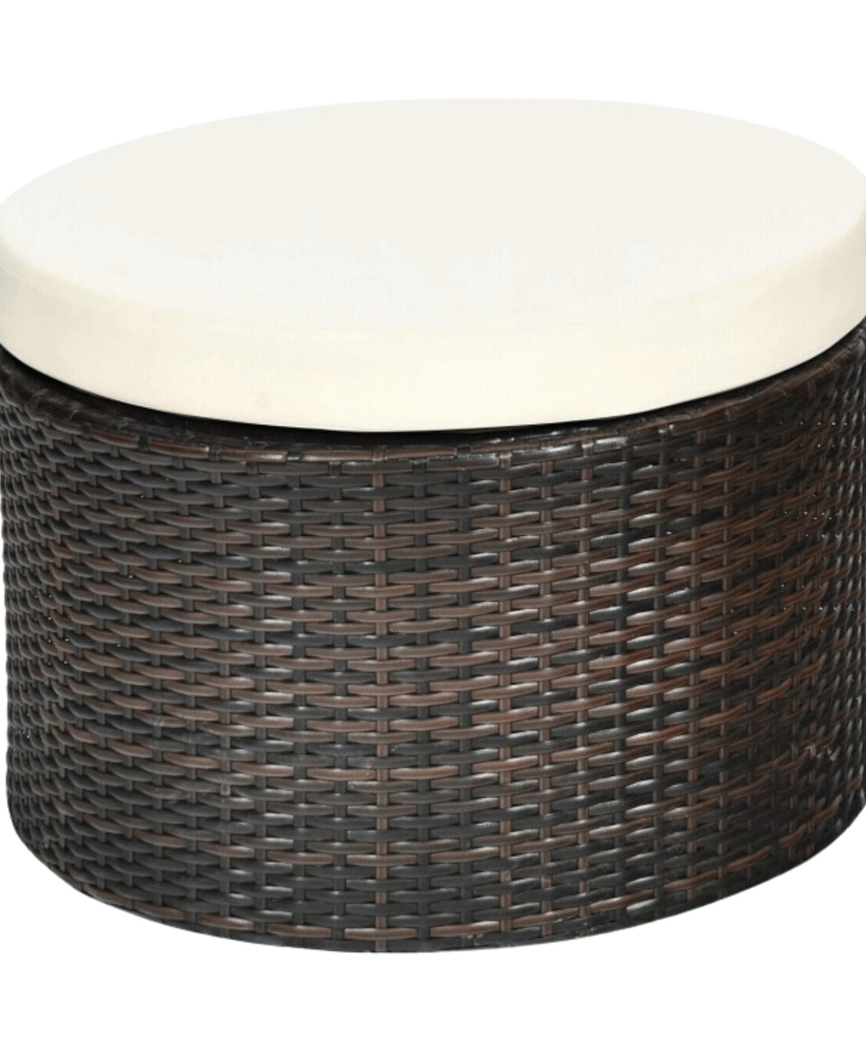 Alora Premium 76-Inch Round Outdoor Patio Rattan Daybed W/ Canopy & Table (SAK96418)