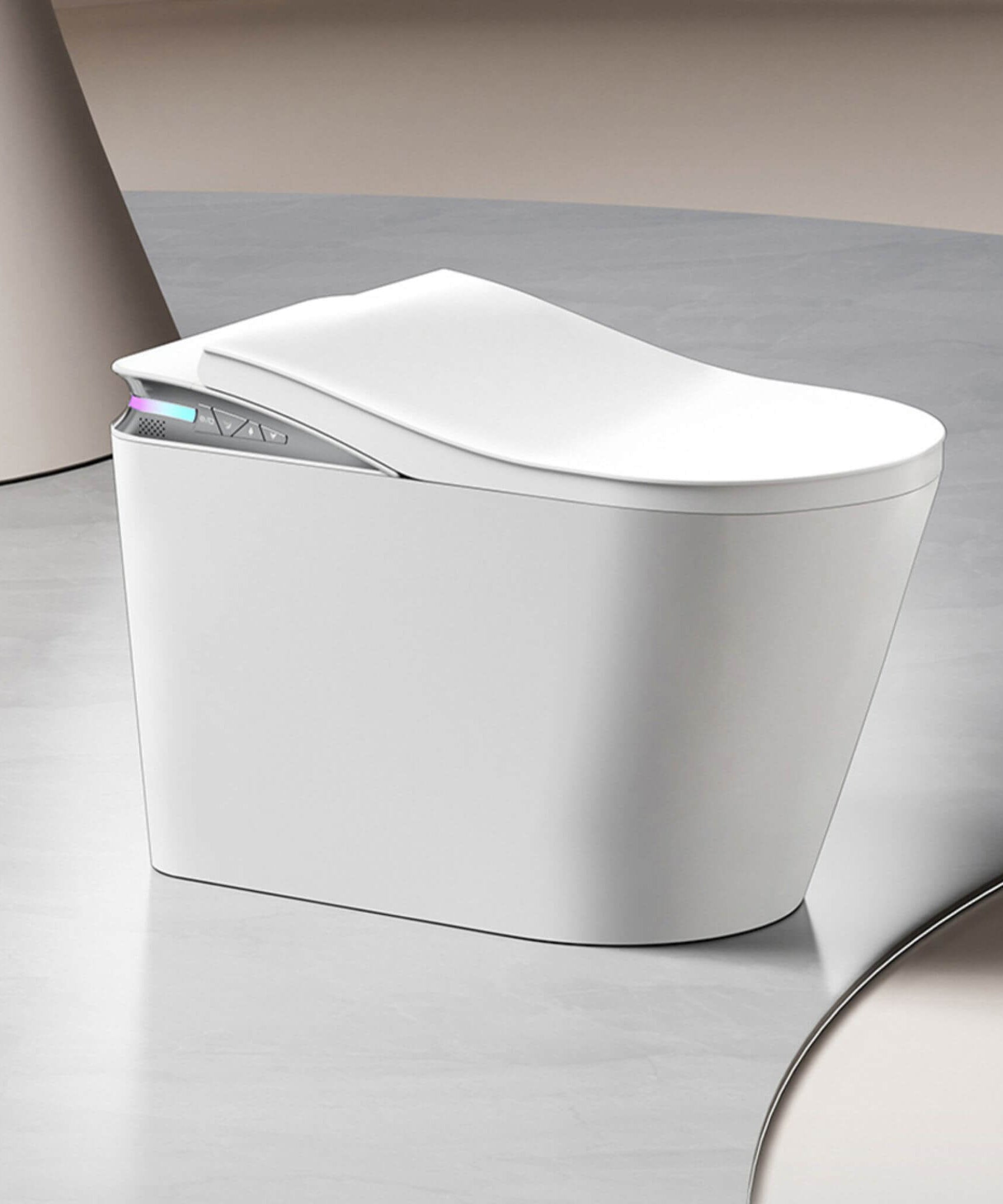 Nuvia Premium Smart Auto Flush Toilet With Foot Sensor, Remote, Heated Seat And Night Light (SAK56378)