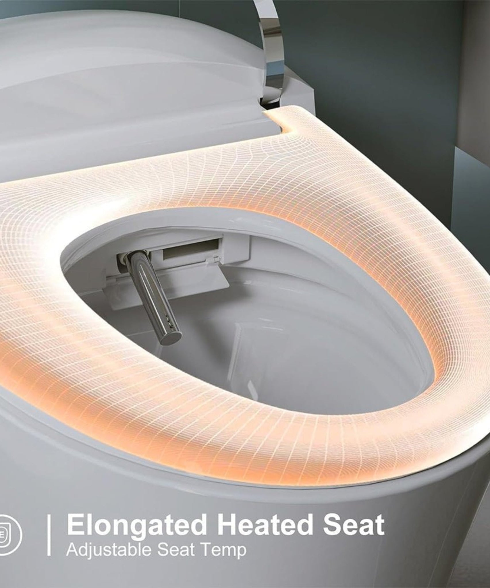 Nuvia Premium Smart Heated Tankless Bidet Toilet With Dual Flush System (SAK10485)