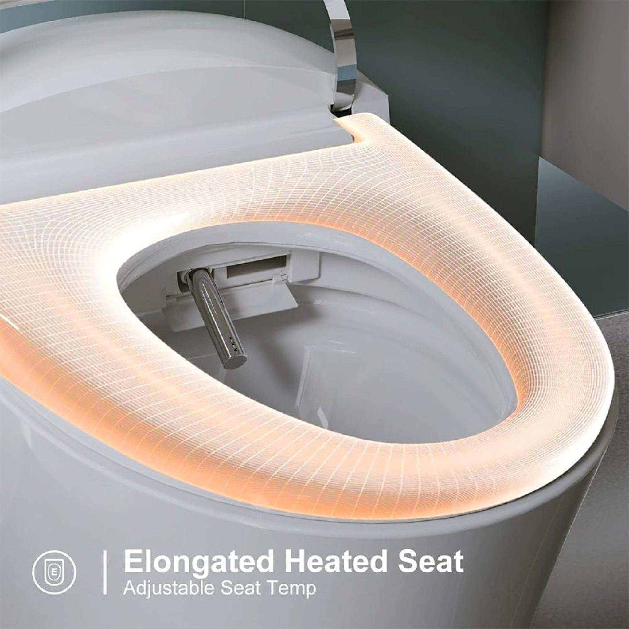 Nuvia Premium Smart Heated Tankless Bidet Toilet With Dual Flush System (SAK10485)
