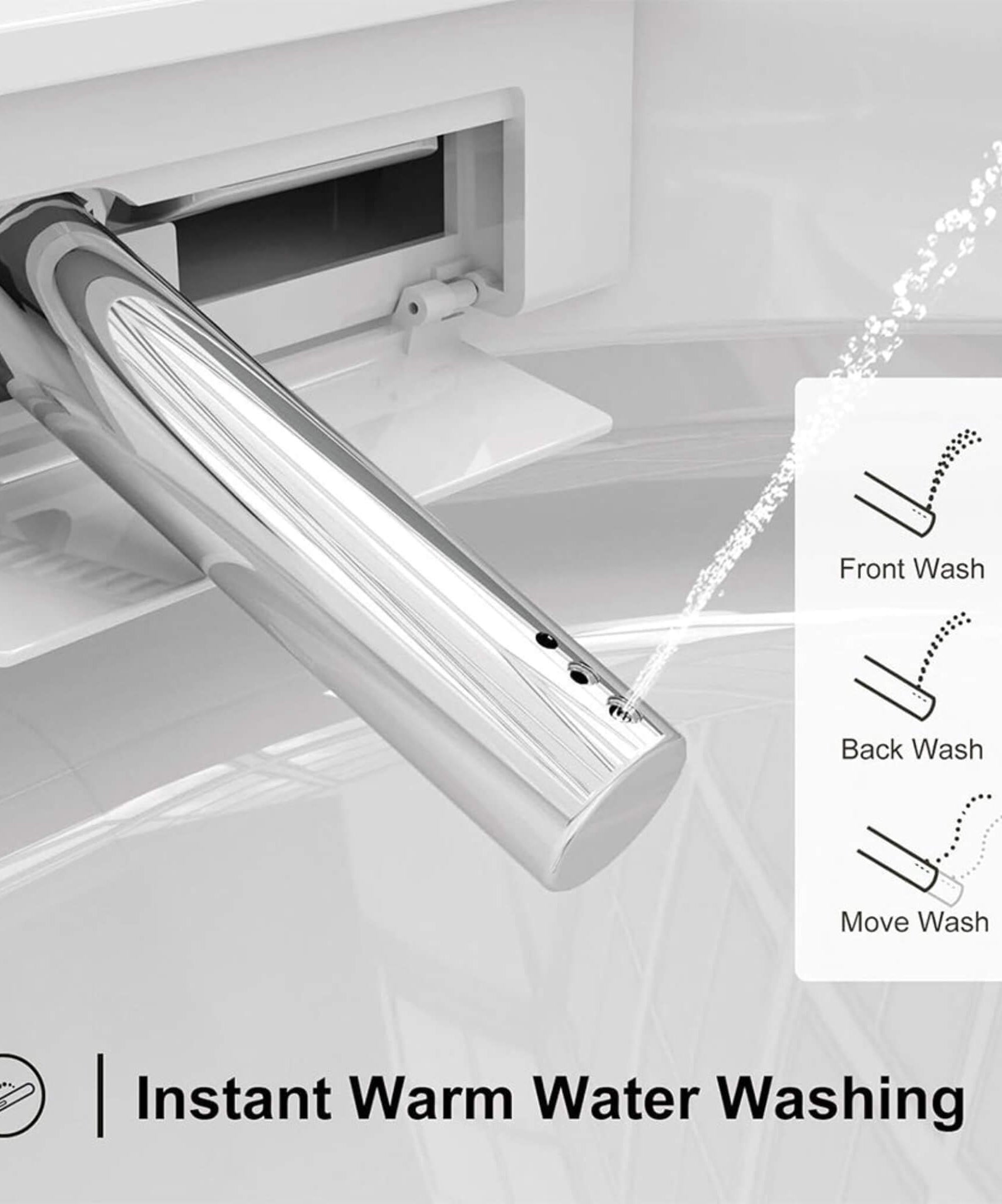 Nuvia Premium Smart Heated Tankless Bidet Toilet With Dual Flush System (SAK10485)