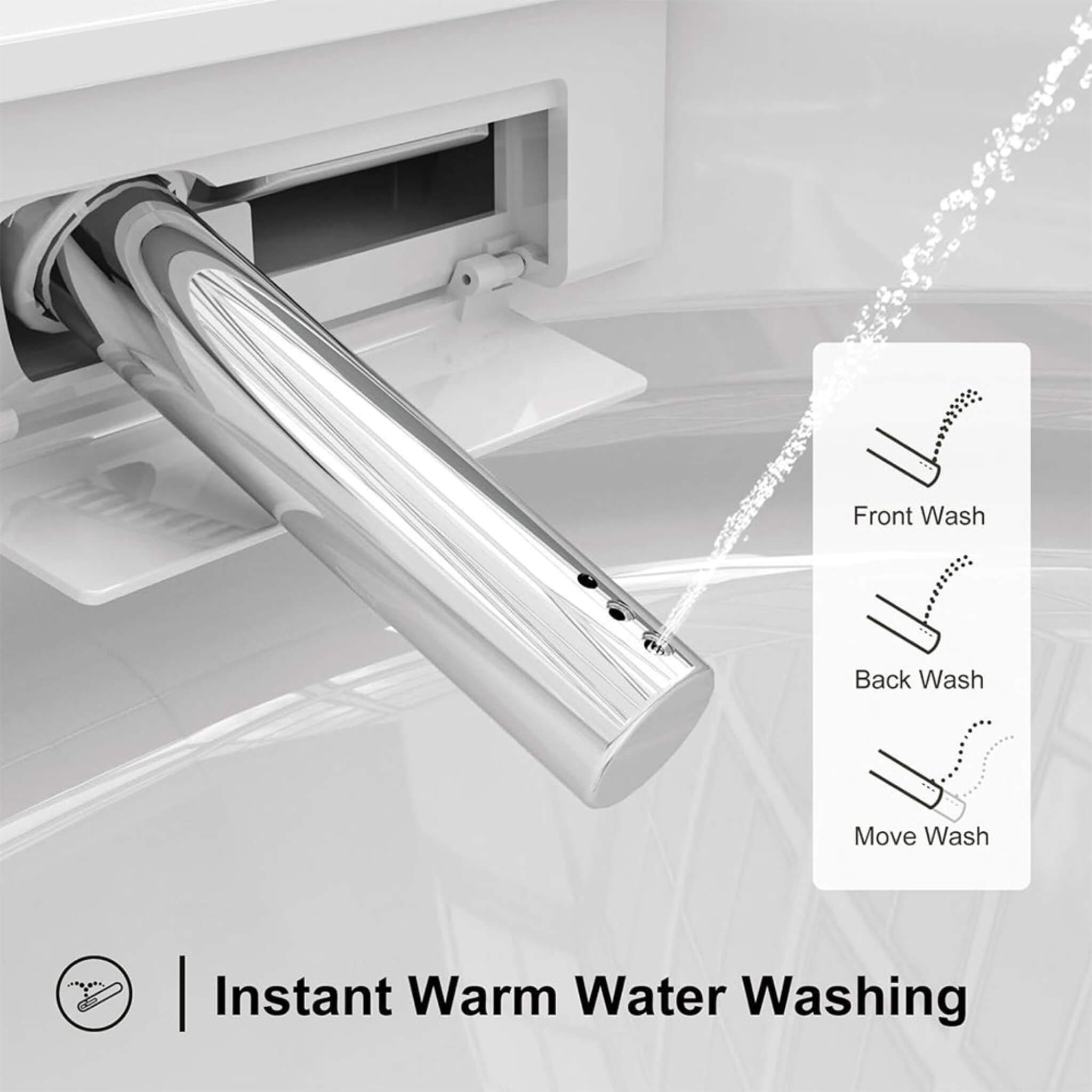 Nuvia Premium Smart Heated Tankless Bidet Toilet With Dual Flush System (SAK10485)