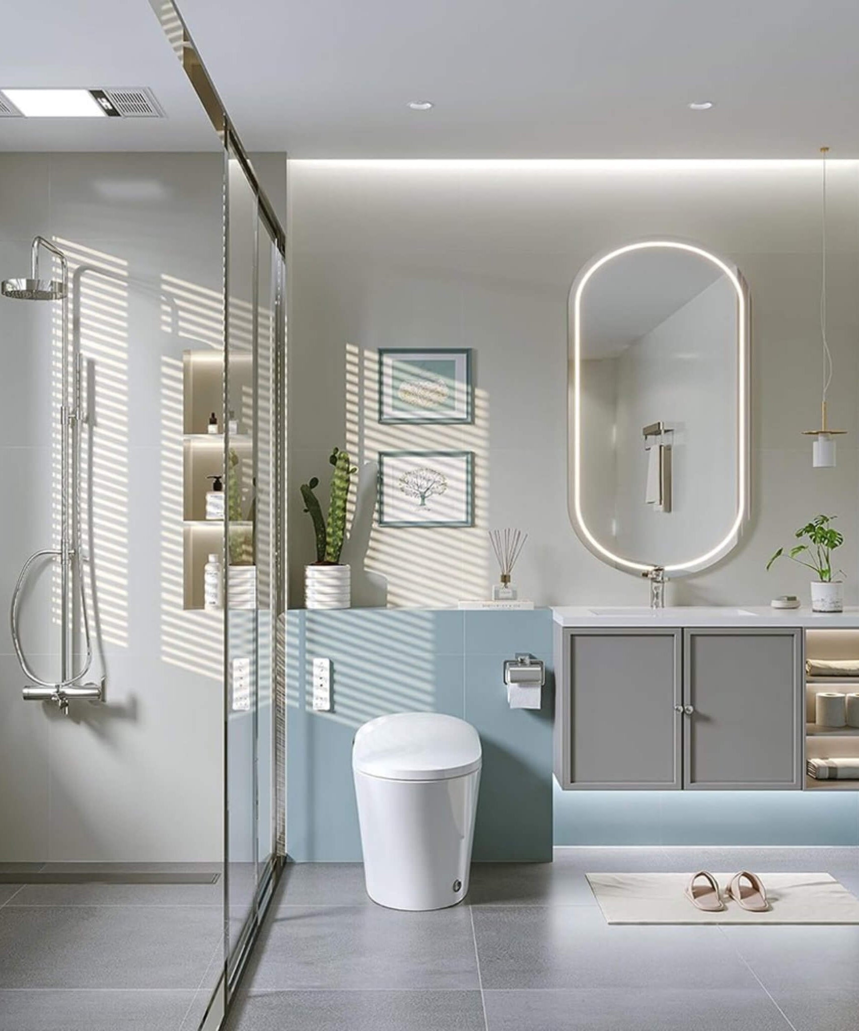Nuvia Premium Smart Heated Tankless Bidet Toilet With Dual Flush System (SAK10485)