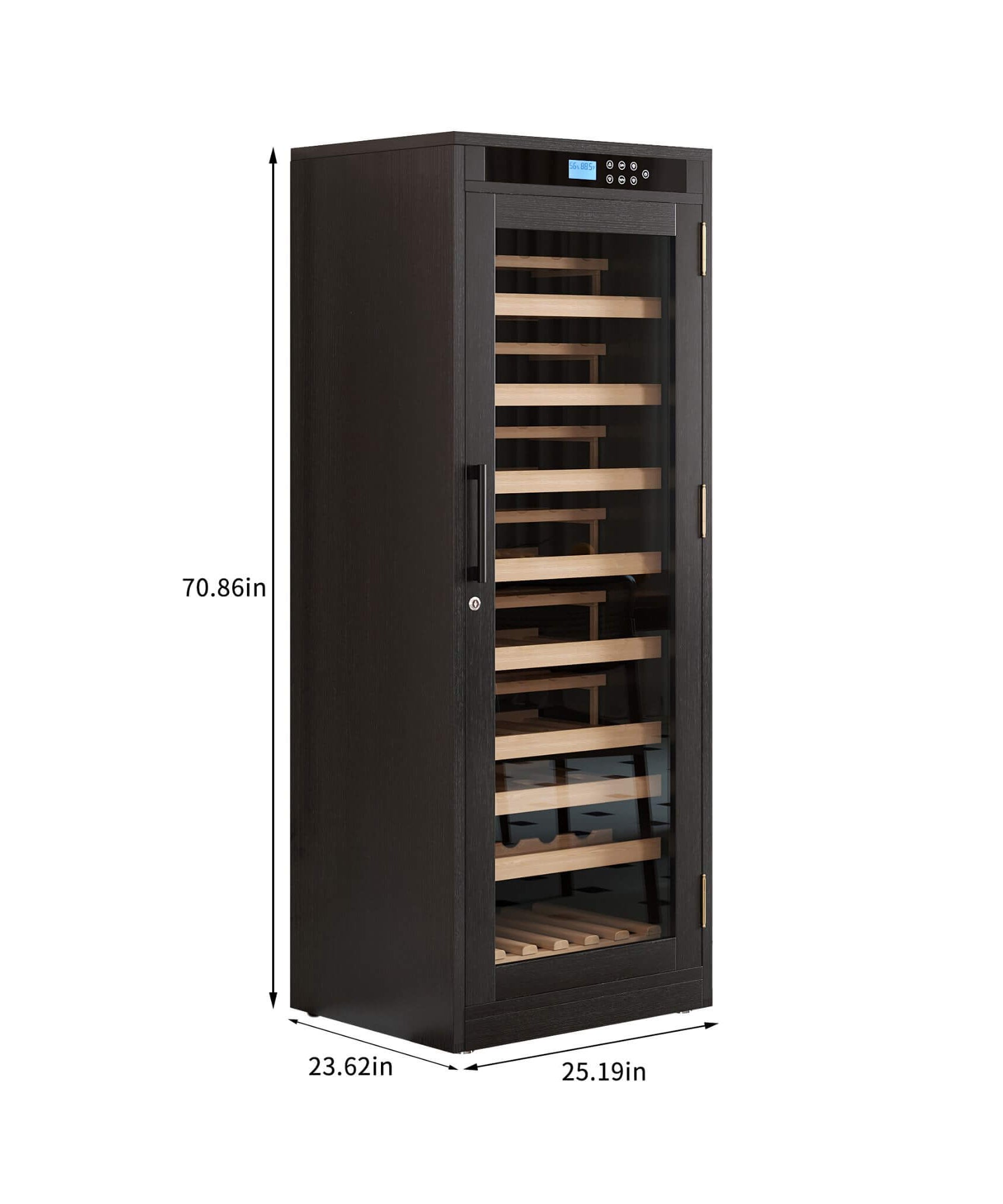 Nuvia 102-Bottle Smart Temperature-Controlled Multi-Tier Wine Cabinet For Home And Bar (SAK46361)