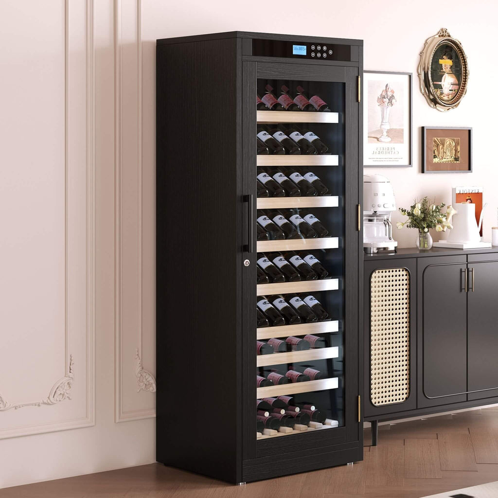 Nuvia 102-Bottle Smart Temperature-Controlled Multi-Tier Wine Cabinet For Home And Bar (SAK46361)
