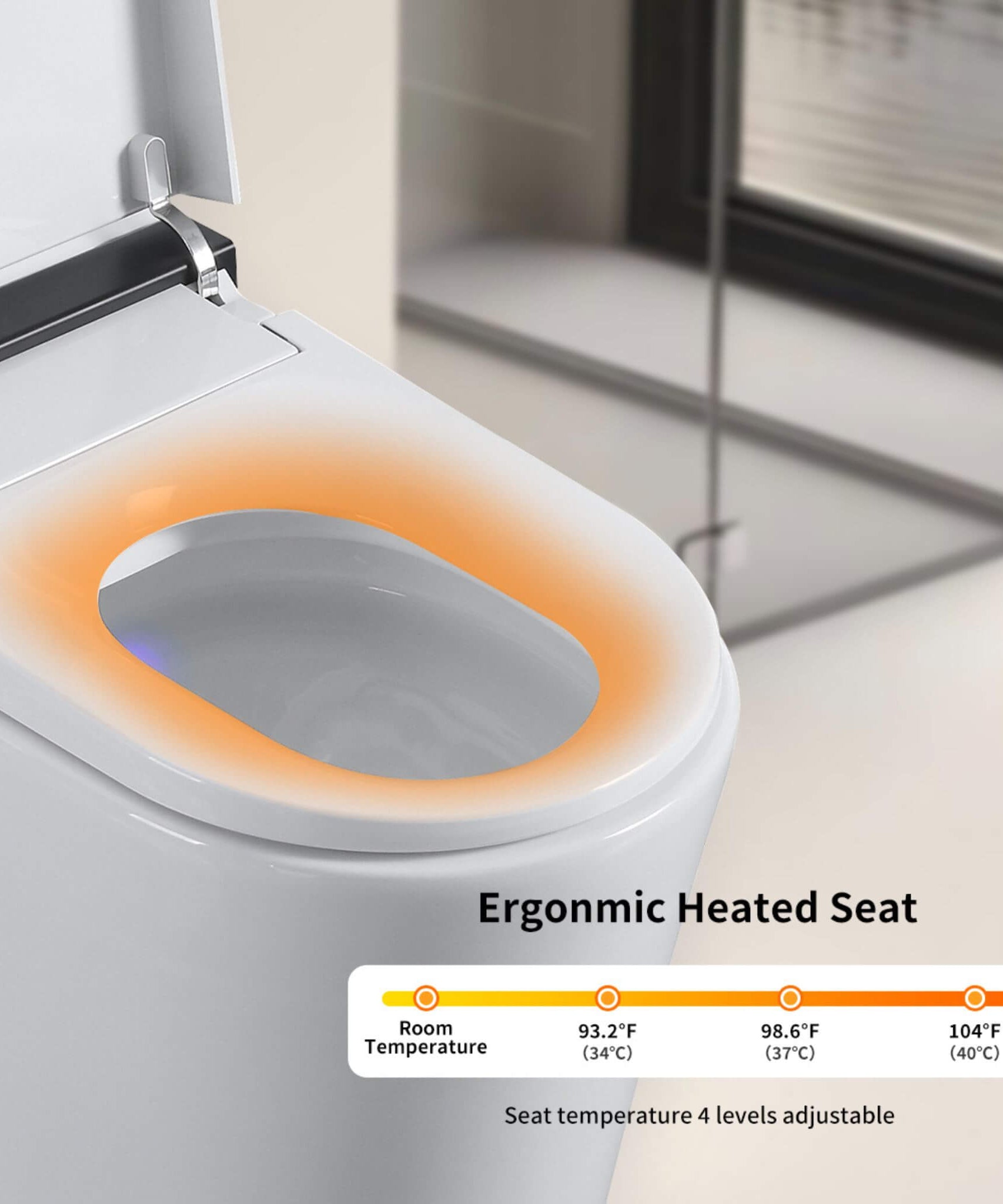 Nuvia Premium Smart Toilet With Bidet Seat LED Display & Night Light (SAK81465)