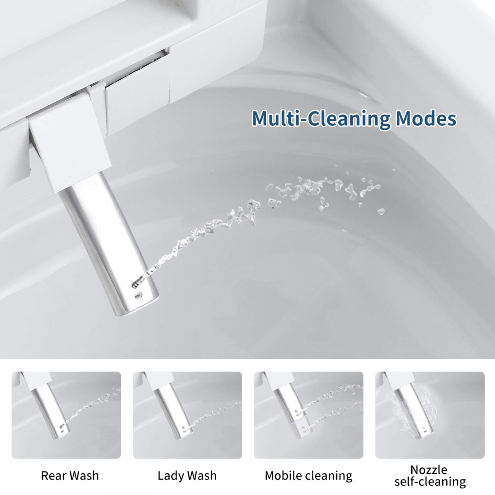 Nuvia Premium Smart Toilet With Bidet Seat LED Display & Night Light (SAK81465)