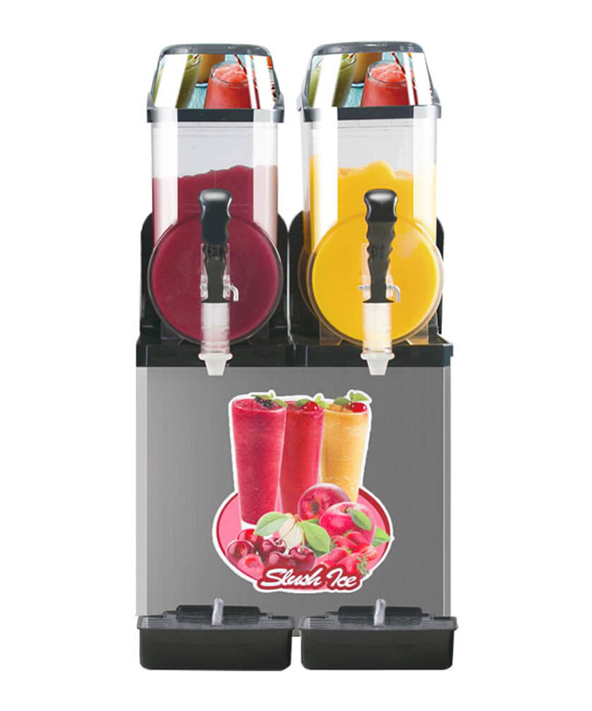 Premium Stainless Steel Margarita Frozen Drink Double Tank Slushy Maker Machine, 30L (SAK48253)