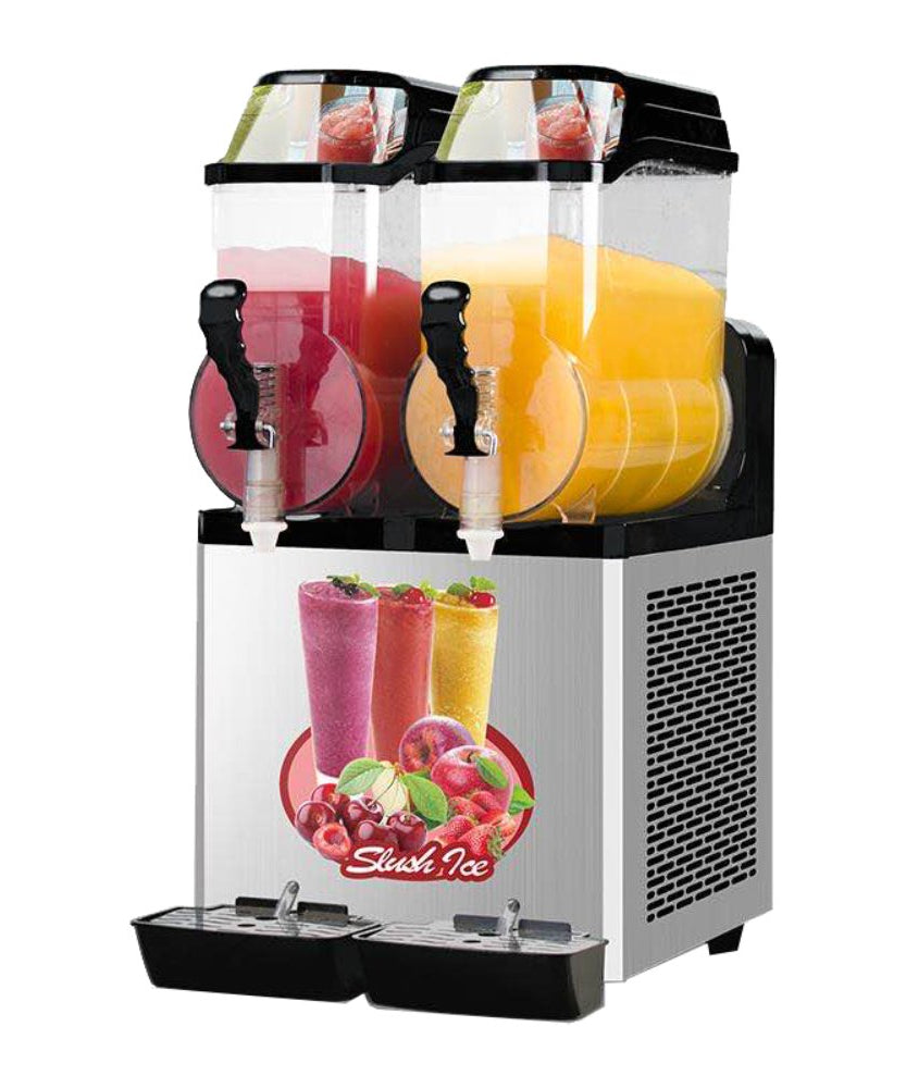 Premium Stainless Steel Margarita Frozen Drink Double Tank Slushy Maker Machine, 30L (SAK48253)
