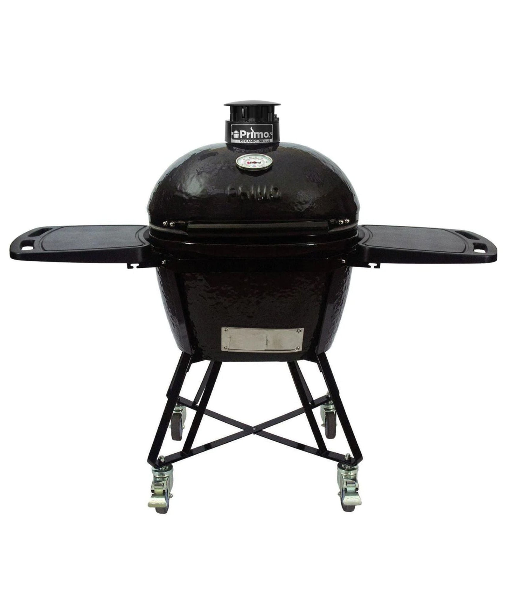 Primo Oval Large 300 All-In-One Ceramic Kamado Grill W/ Cradle, Side Shelves & Stainless Steel Grates [PGCLGC] (SAK21293)