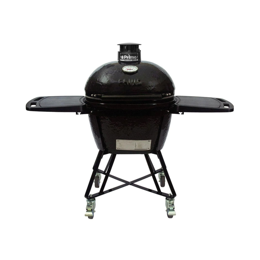 Primo Oval Large 300 All-In-One Ceramic Kamado Grill W/ Cradle, Side Shelves & Stainless Steel Grates [PGCLGC] (SAK21293)