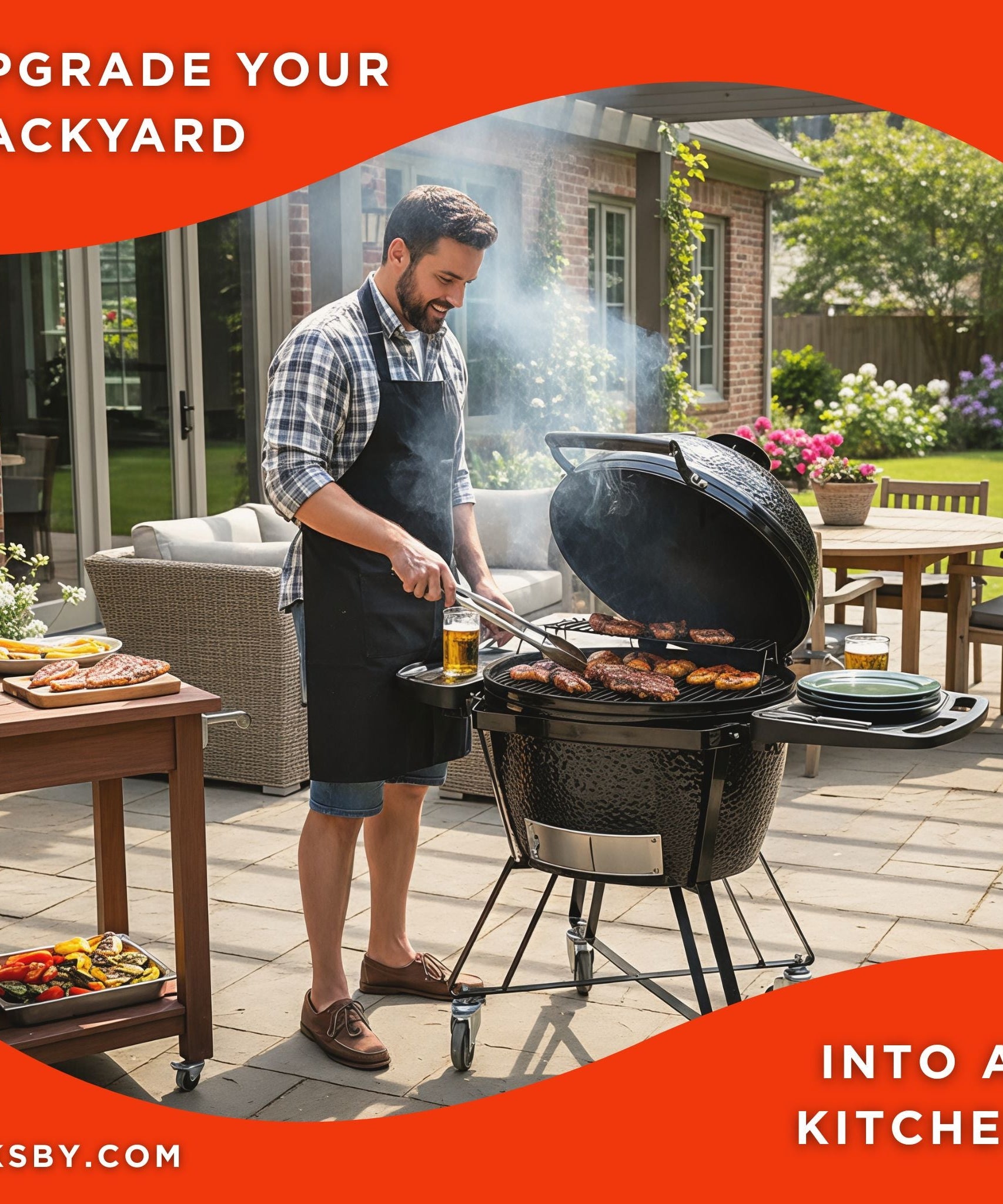 Primo Oval XL 400 All-In-One Kamado Charcoal Grill [PGCXLC] (SAK19358)
