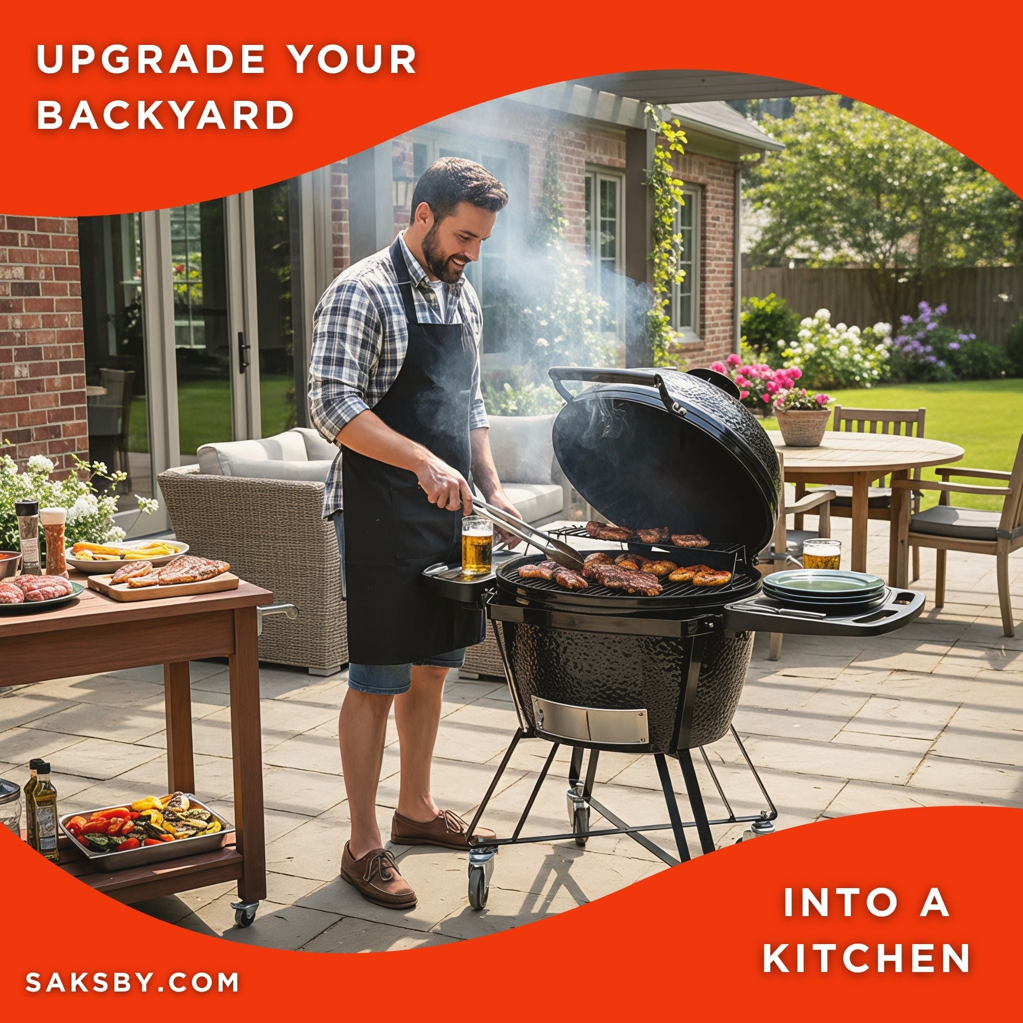 Primo Oval XL 400 All-In-One Kamado Charcoal Grill [PGCXLC] (SAK19358)