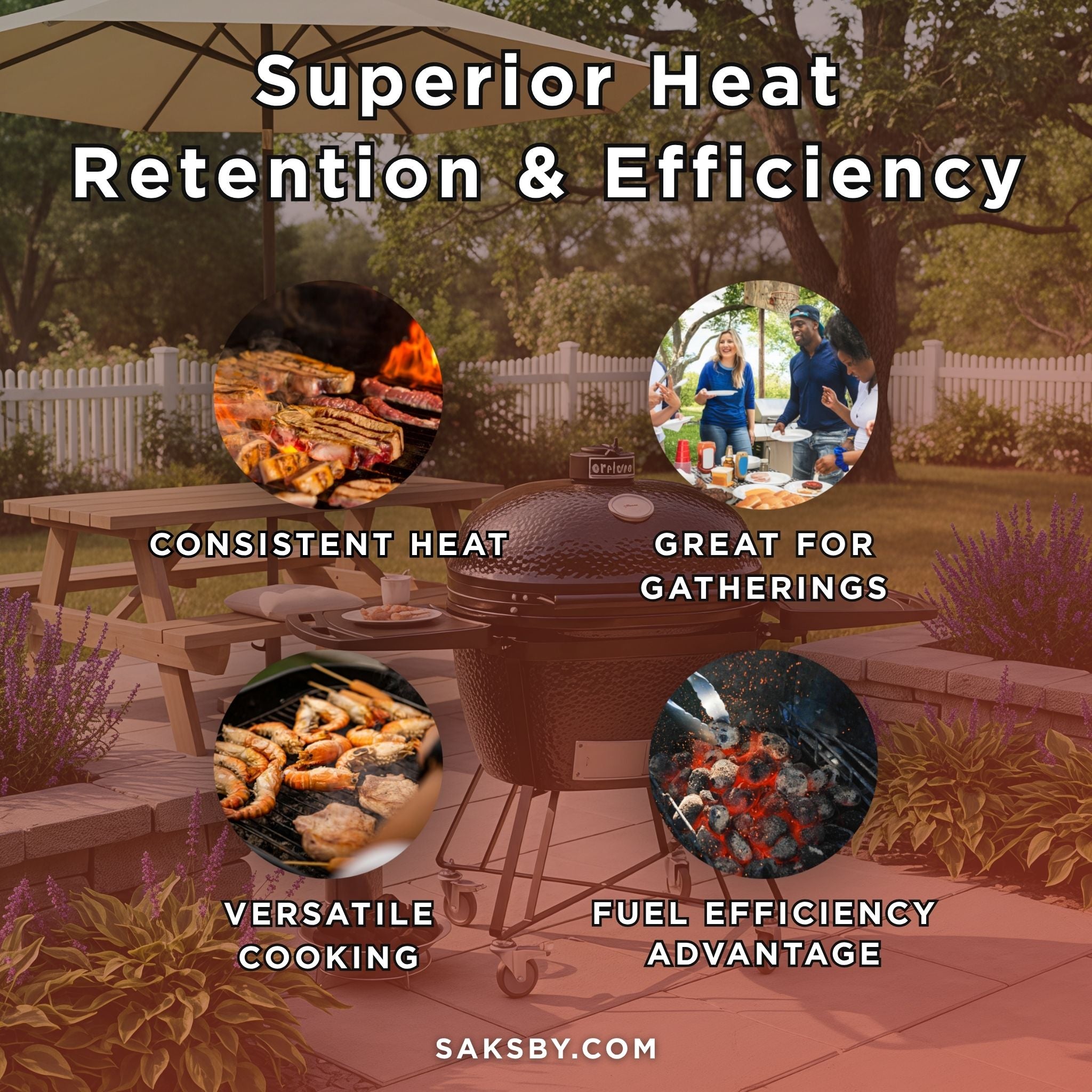 Primo Oval XXL All-In-One Ceramic Charcoal Grill [PGCXXLC] (SAK86742)