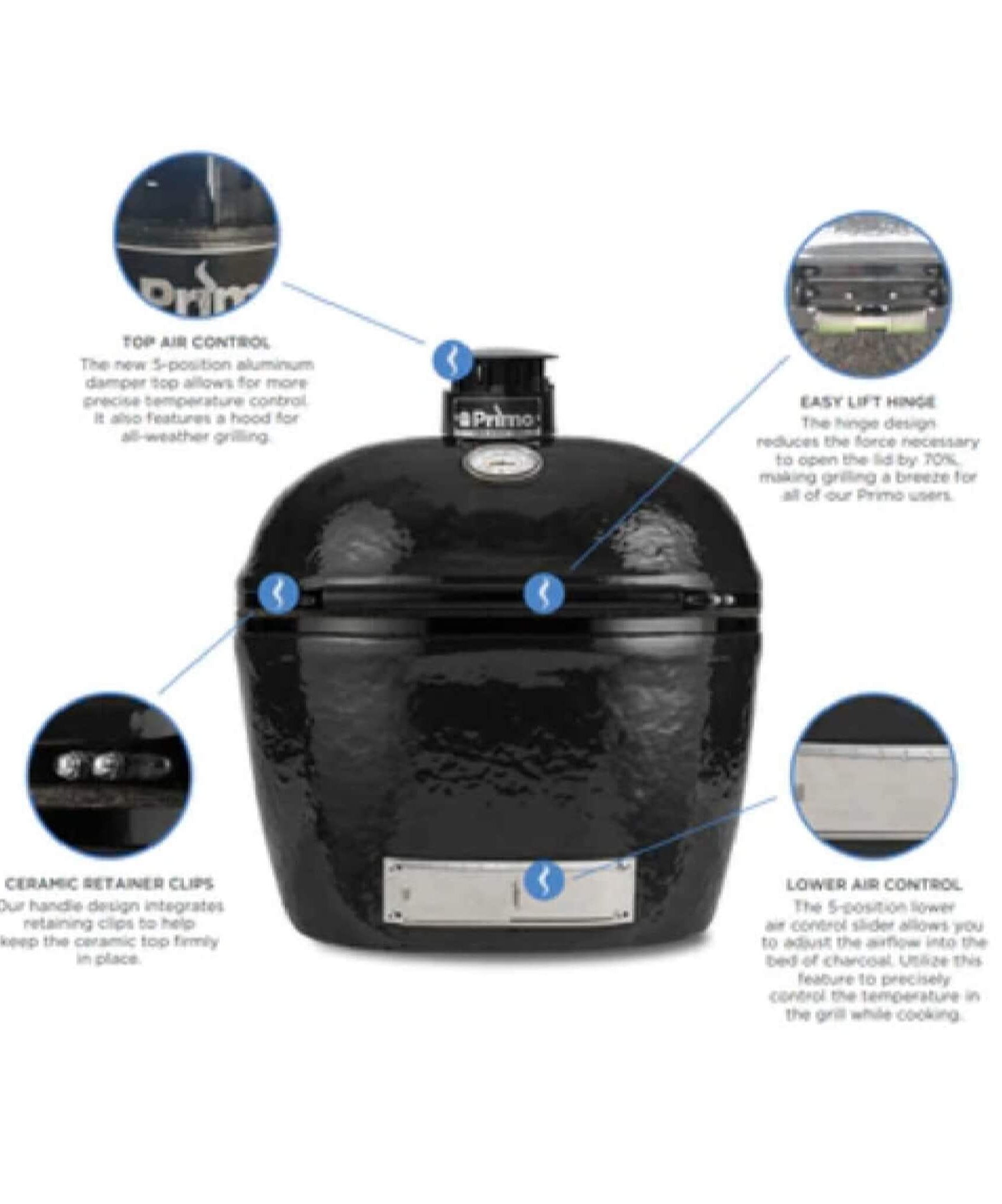 Primo Oval XXL All-In-One Ceramic Charcoal Grill [PGCXXLC] (SAK86742)