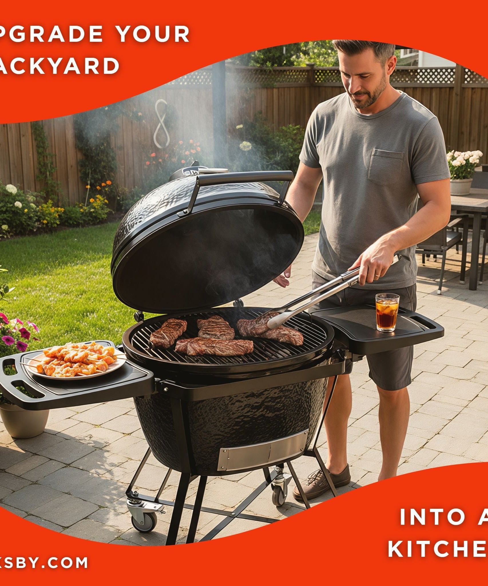 Primo Oval XXL All-In-One Ceramic Charcoal Grill [PGCXXLC] (SAK86742)