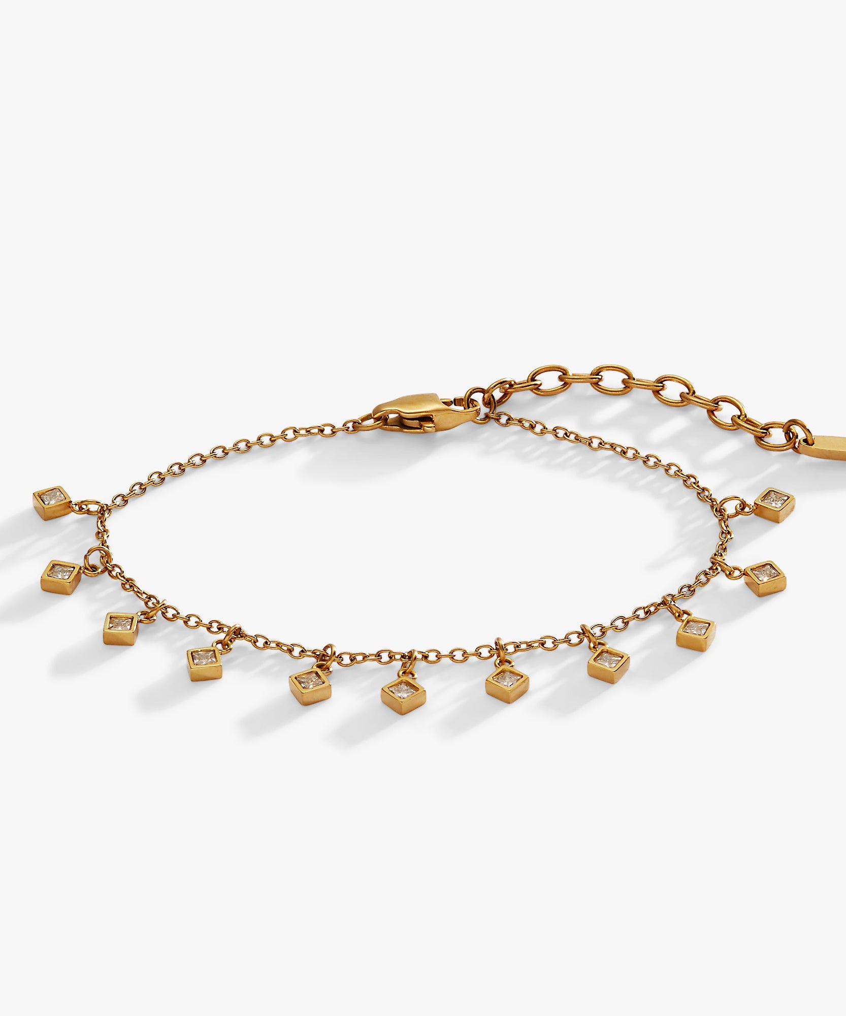 Princess Cut Crystal Bracelet