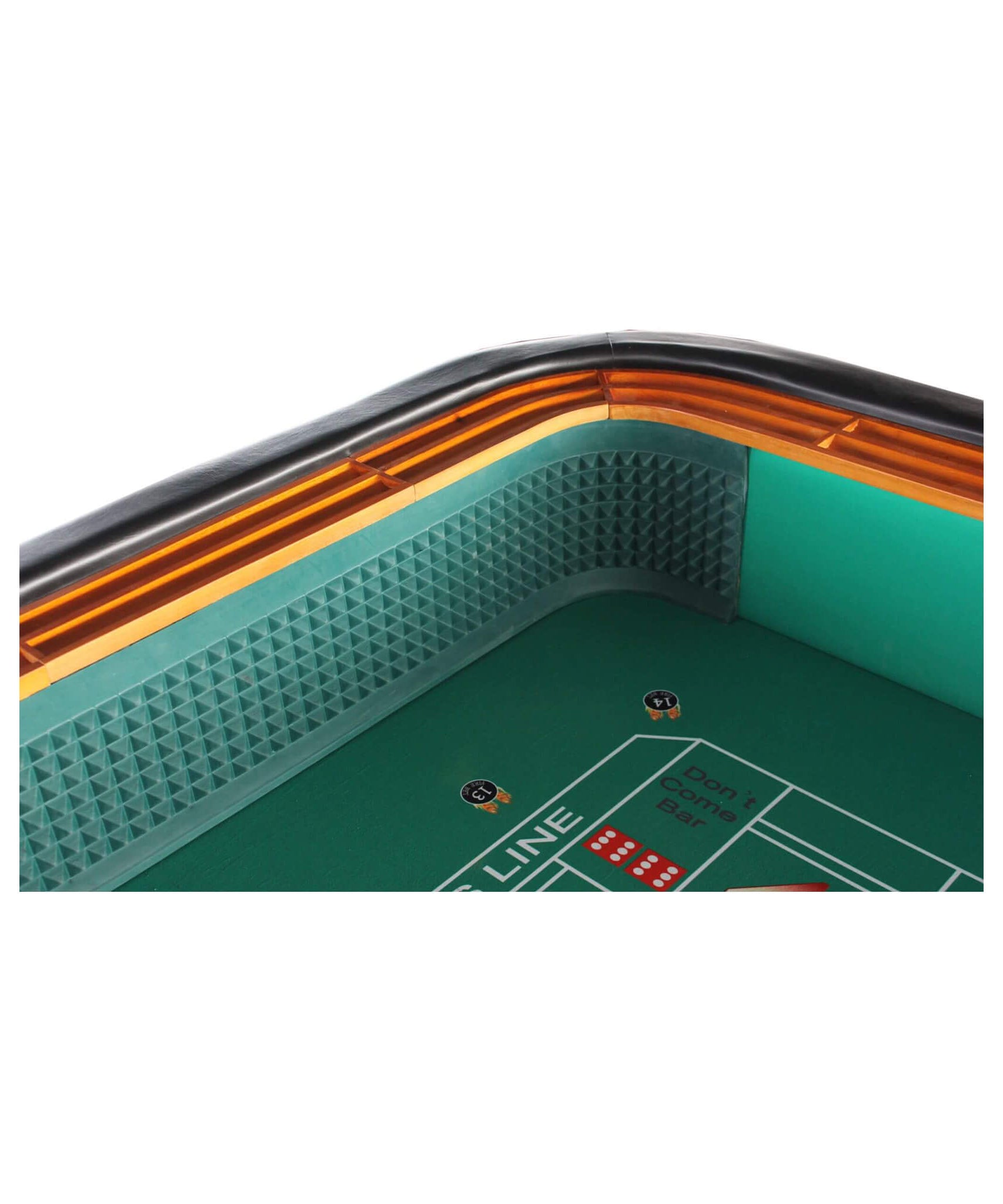 Professional 12FT Craps Table With Full Drink Rail And Padded Rim Cover (SAK76258)