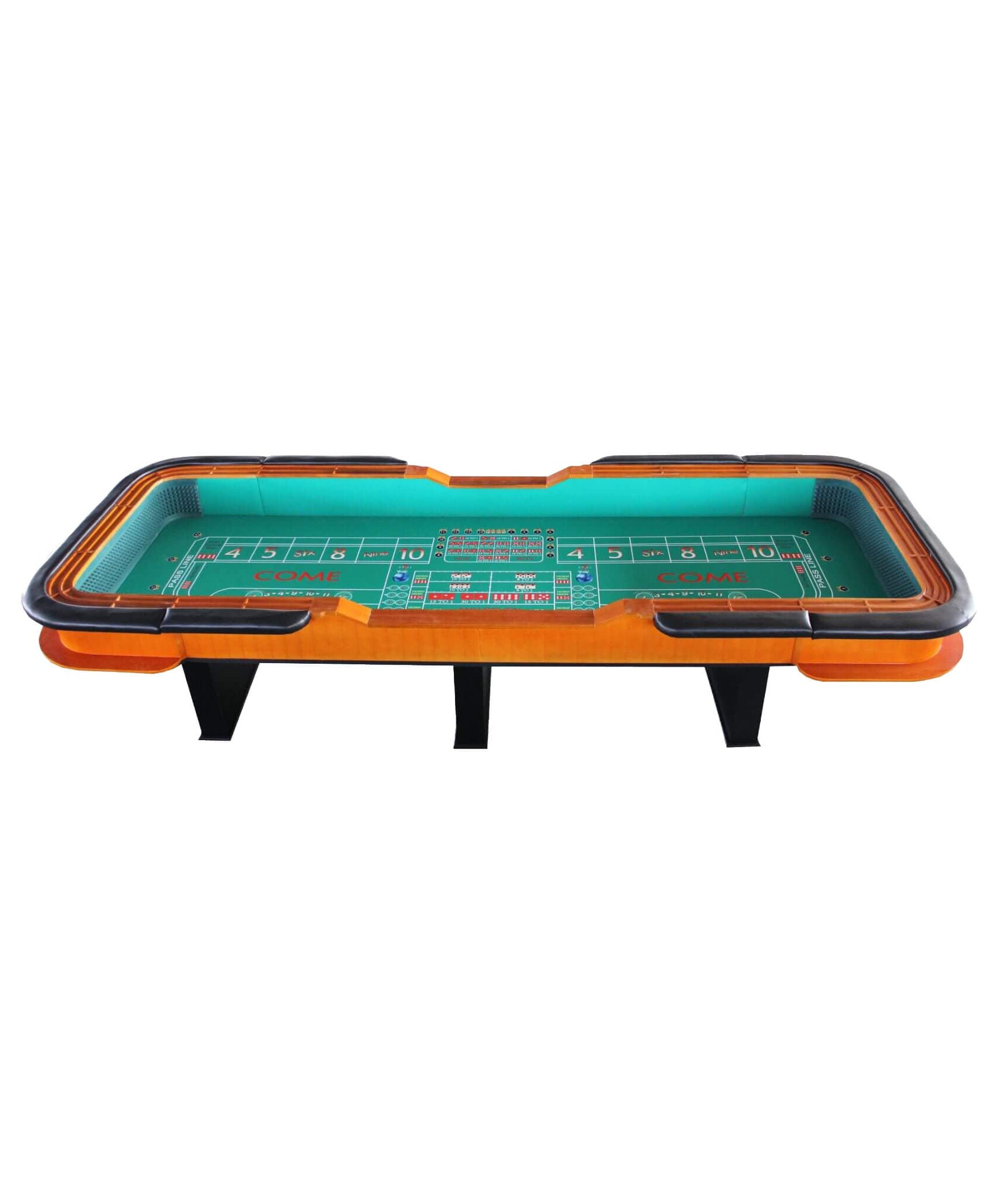 Professional 12FT Craps Table With Full Drink Rail And Padded Rim Cover (SAK76258)
