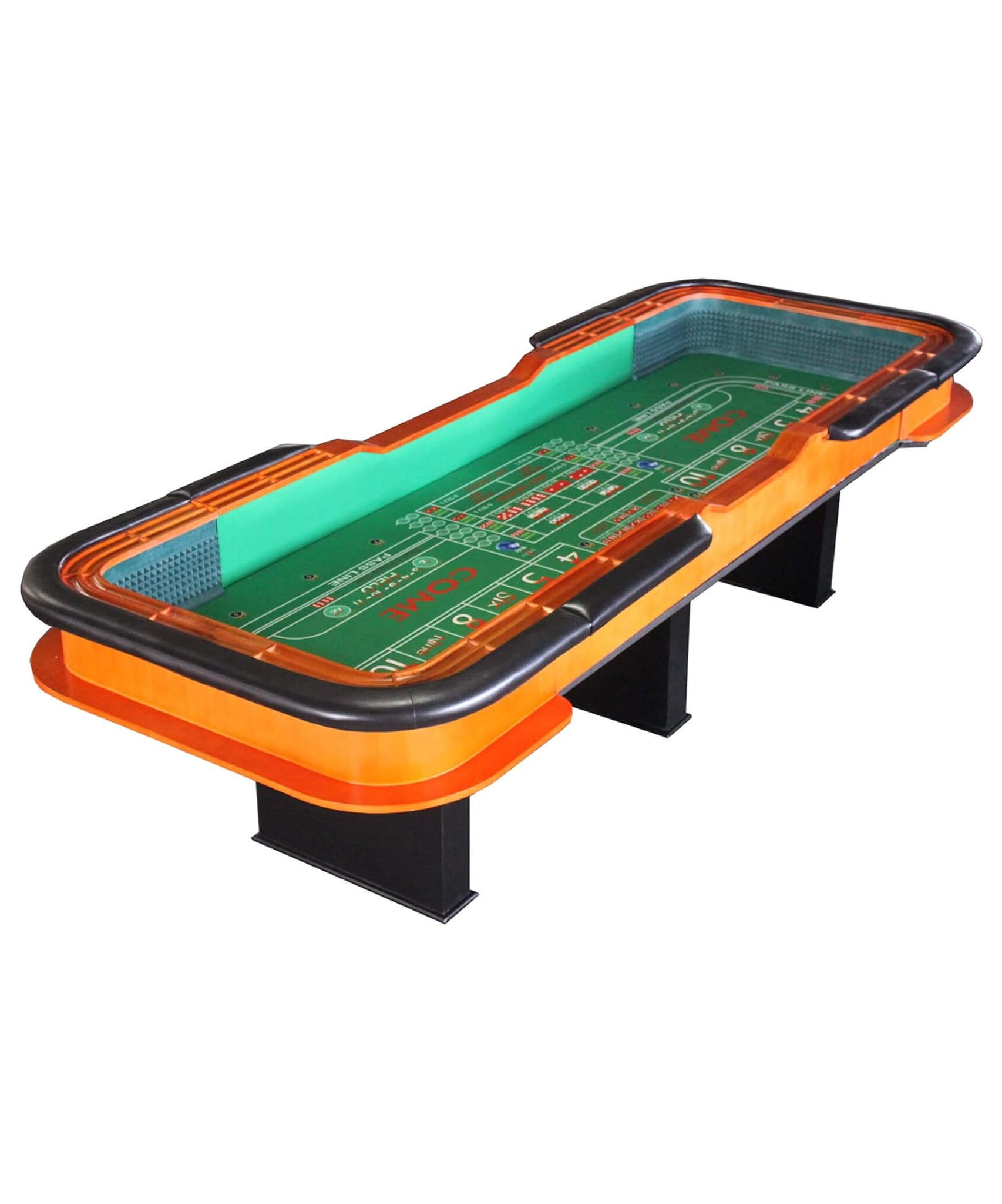 Professional 12FT Craps Table With Full Drink Rail And Padded Rim Cover (SAK76258)