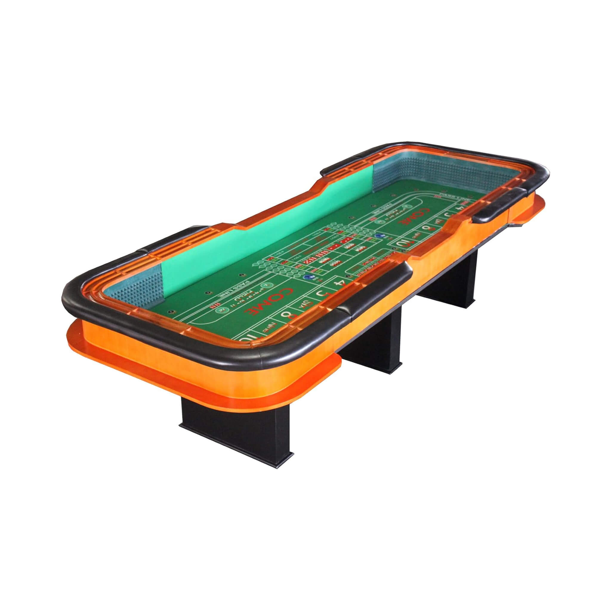 Professional 12FT Craps Table With Full Drink Rail And Padded Rim Cover (SAK76258)
