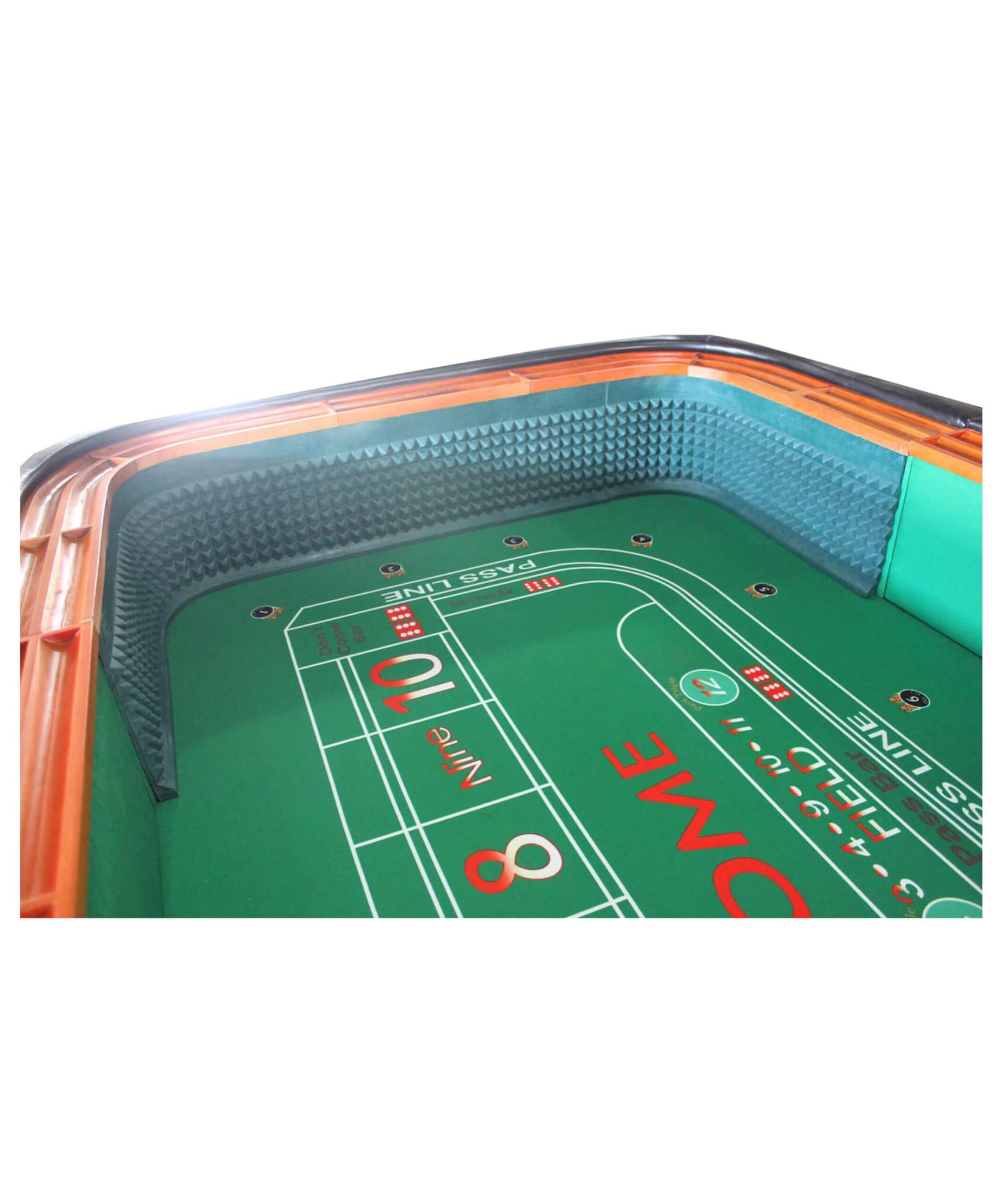 Professional 12FT Craps Table With Full Drink Rail And Padded Rim Cover (SAK76258)