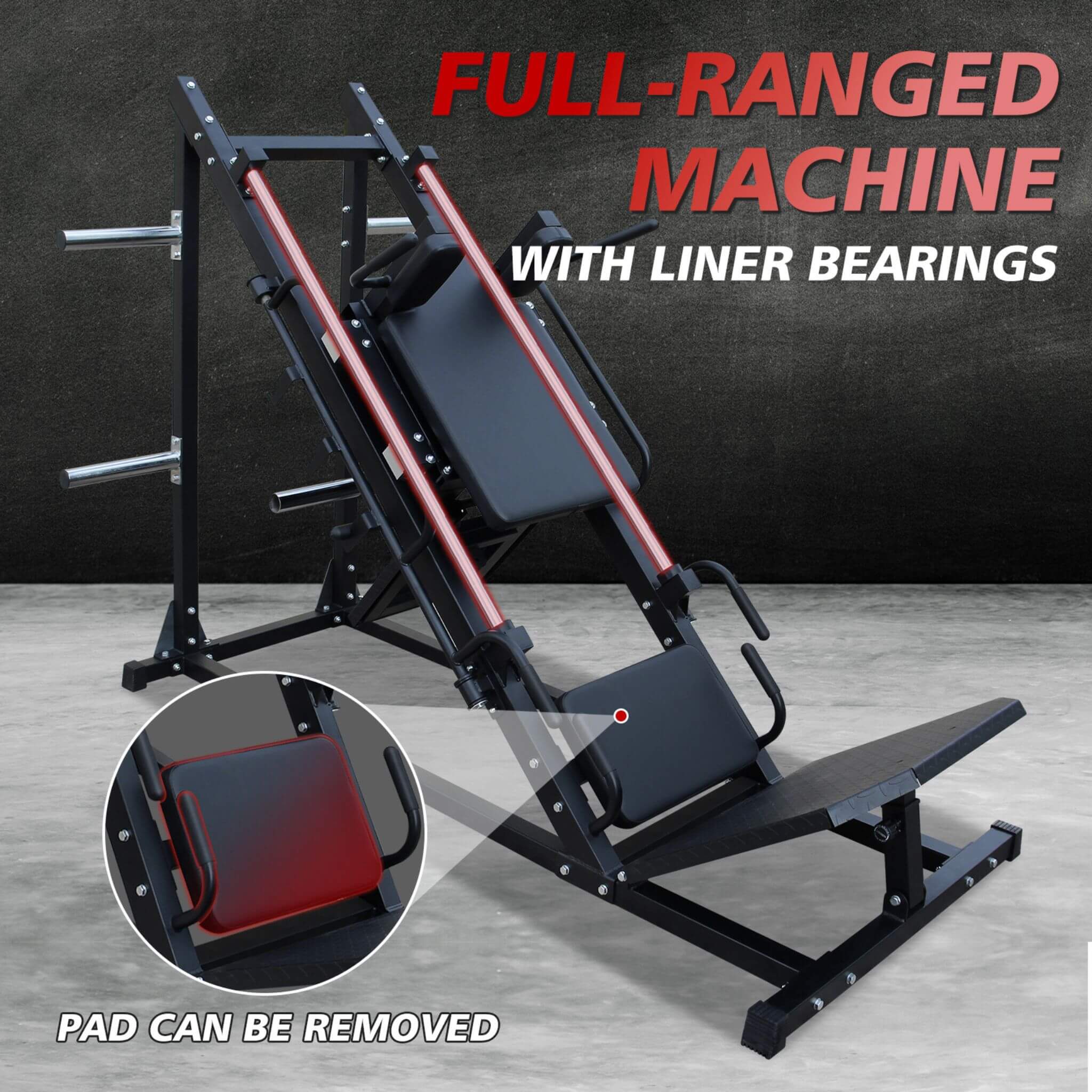Rovix Professional Adjustable Leg Press Hack Squat Machine For Home Gyms (SAK74330)