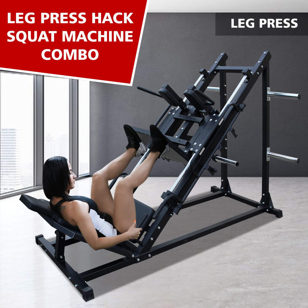 Rovix Professional Adjustable Leg Press Hack Squat Machine For Home Gyms (SAK74330)
