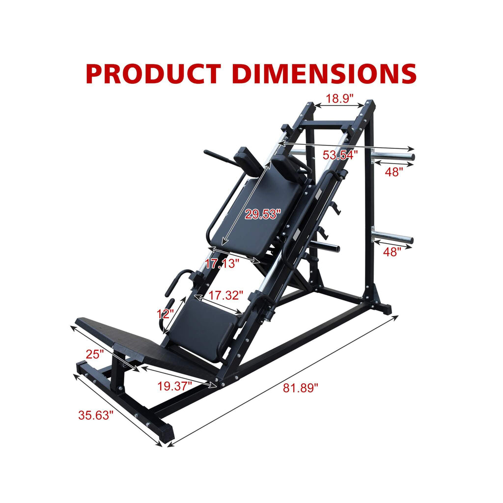 Rovix Professional Adjustable Leg Press Hack Squat Machine For Home Gyms (SAK74330)
