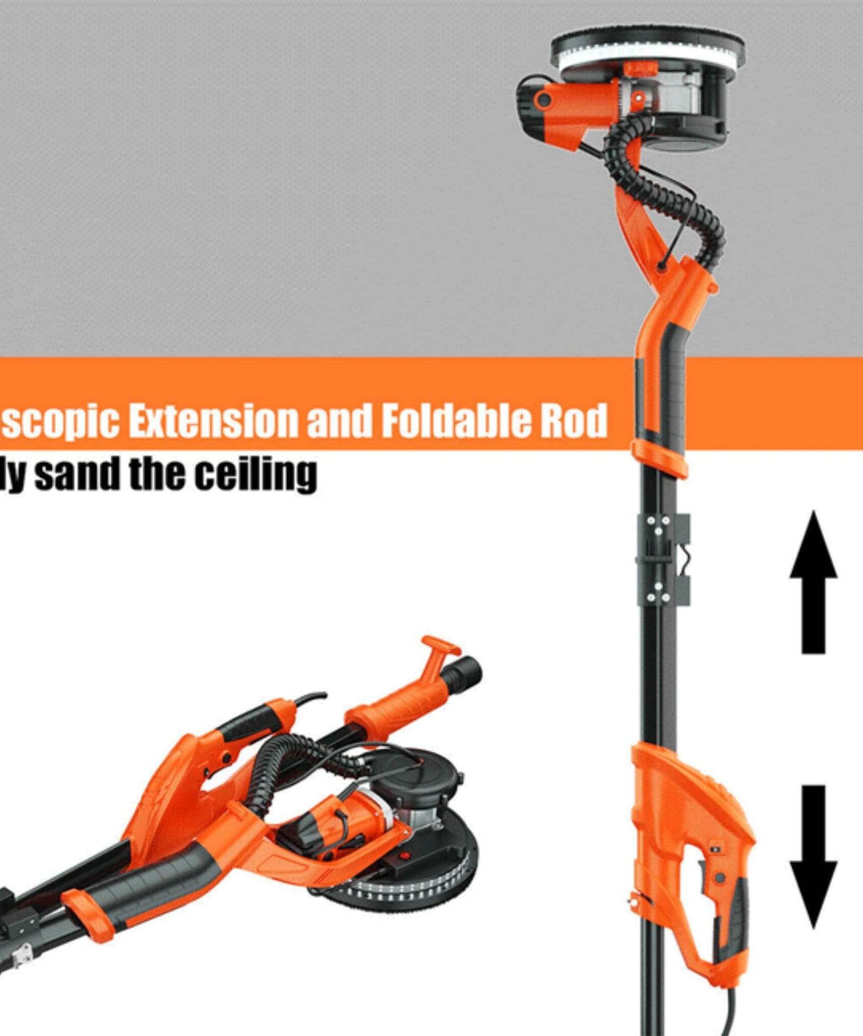 Professional Electric 750W Drywall Ceiling Pole Sander W/ Vacuum (SAK97855)