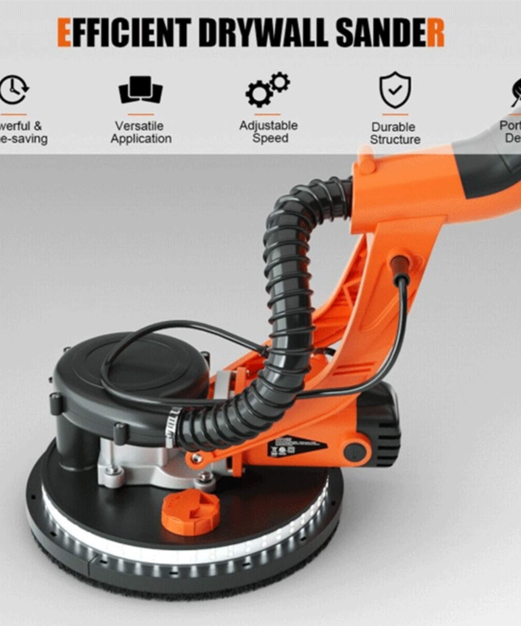 Professional Electric 750W Drywall Ceiling Pole Sander W/ Vacuum (SAK97855)