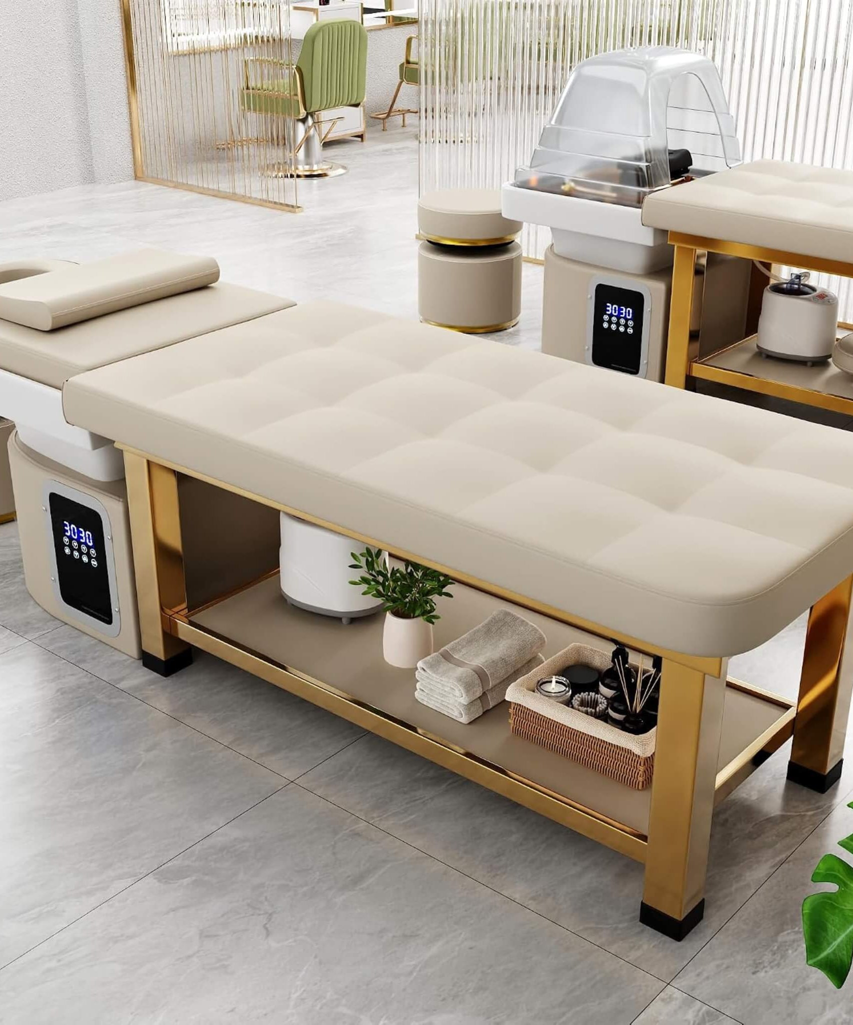 Professional Massage Table With Shampoo Basin And Water Circulation System (SAK24689)