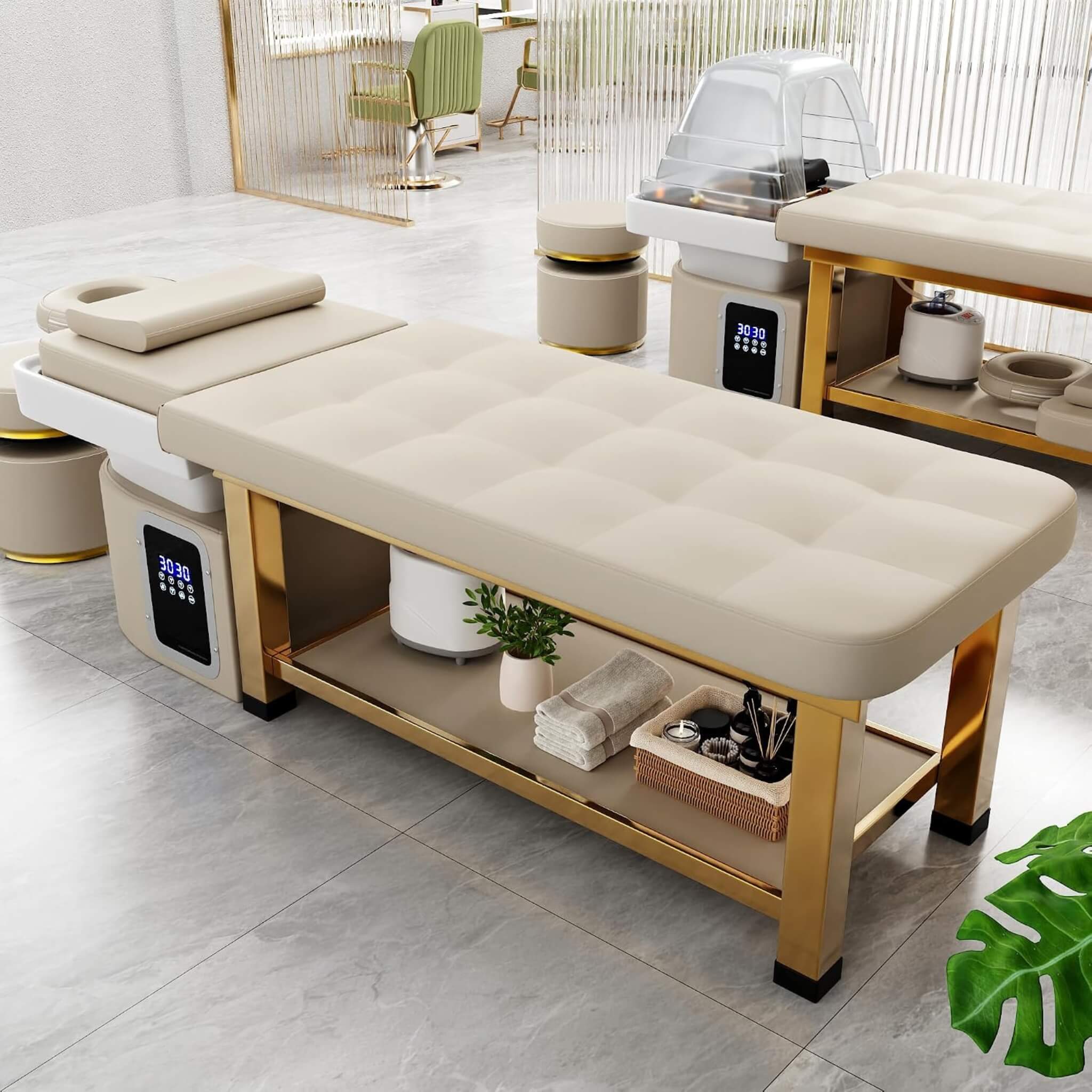 Professional Massage Table With Shampoo Basin And Water Circulation System (SAK24689)
